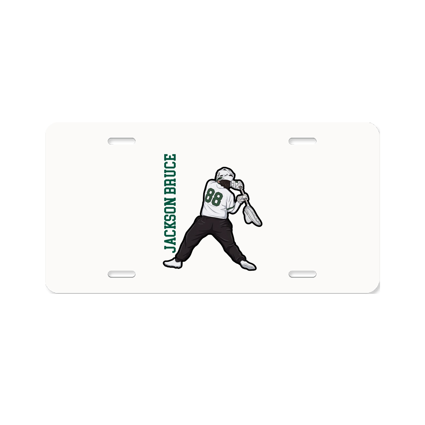 License Plate — Name Vertical in Classic