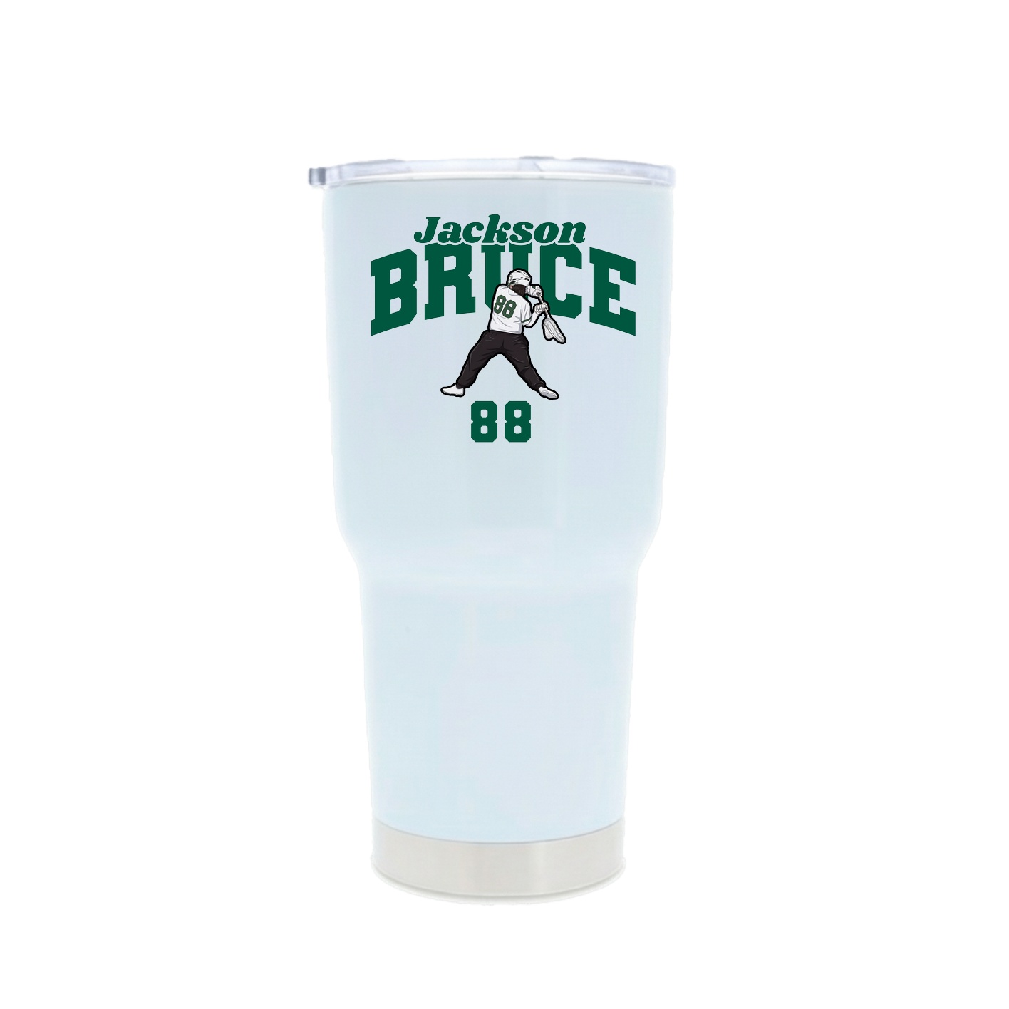 30oz Stainless Steel Tumbler — Signature Arch in White
