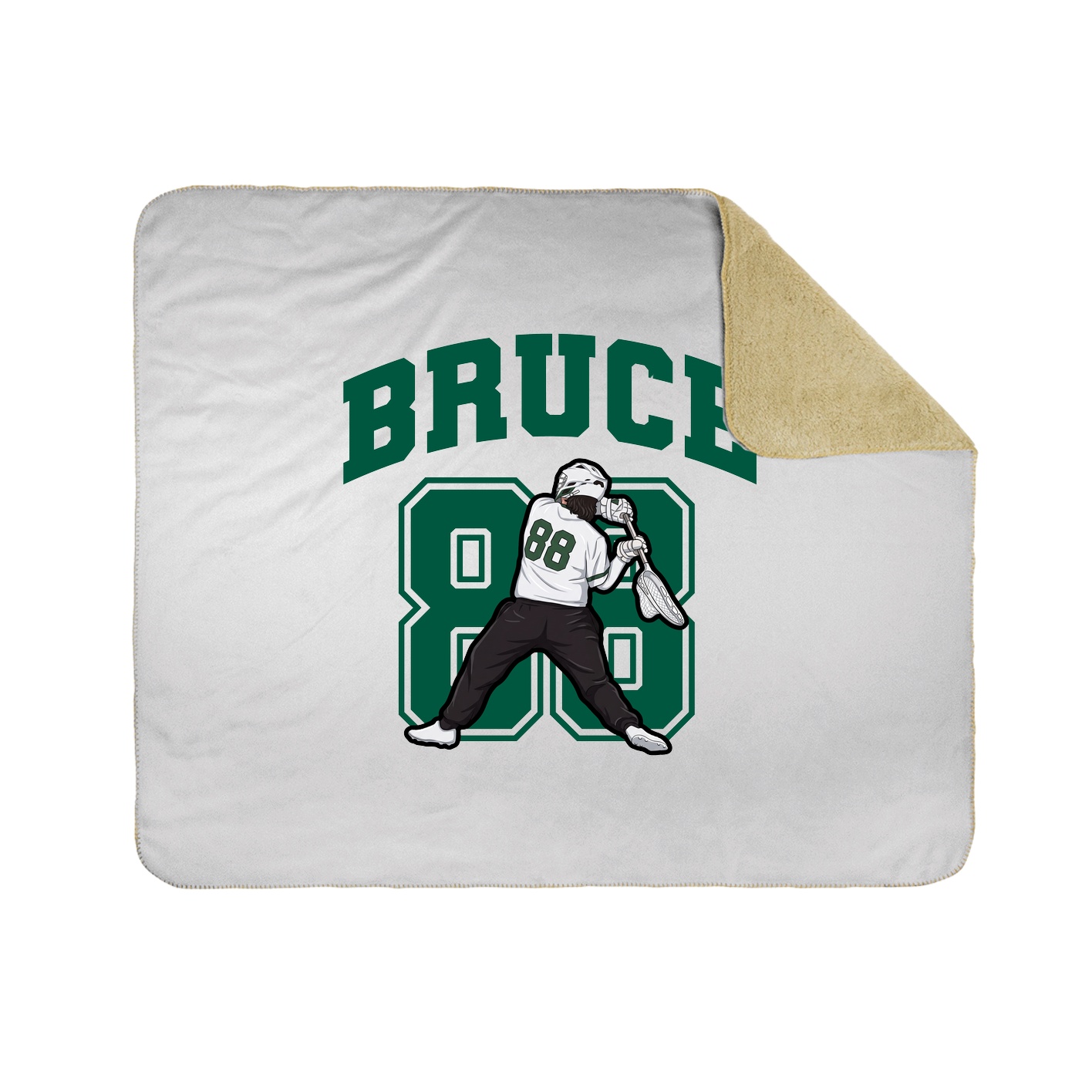 Throw Blanket — Number in White