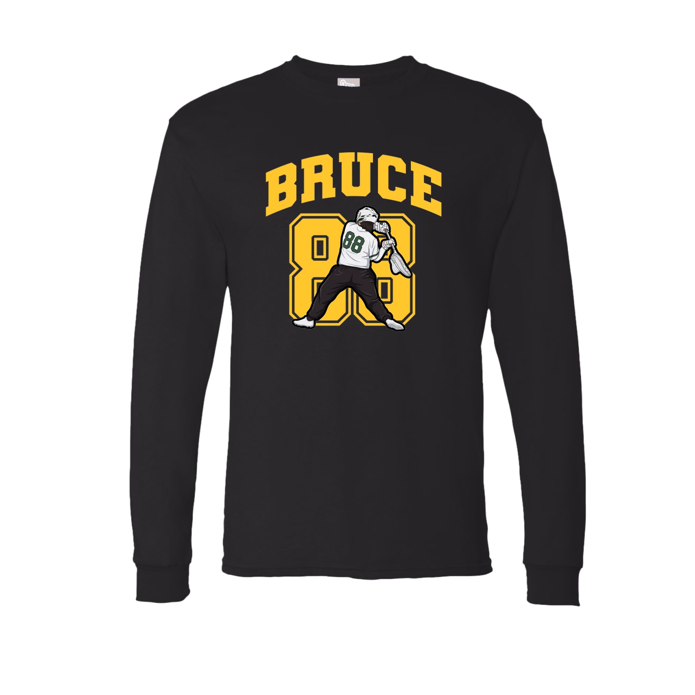 Long Sleeve Tee — Number in Black