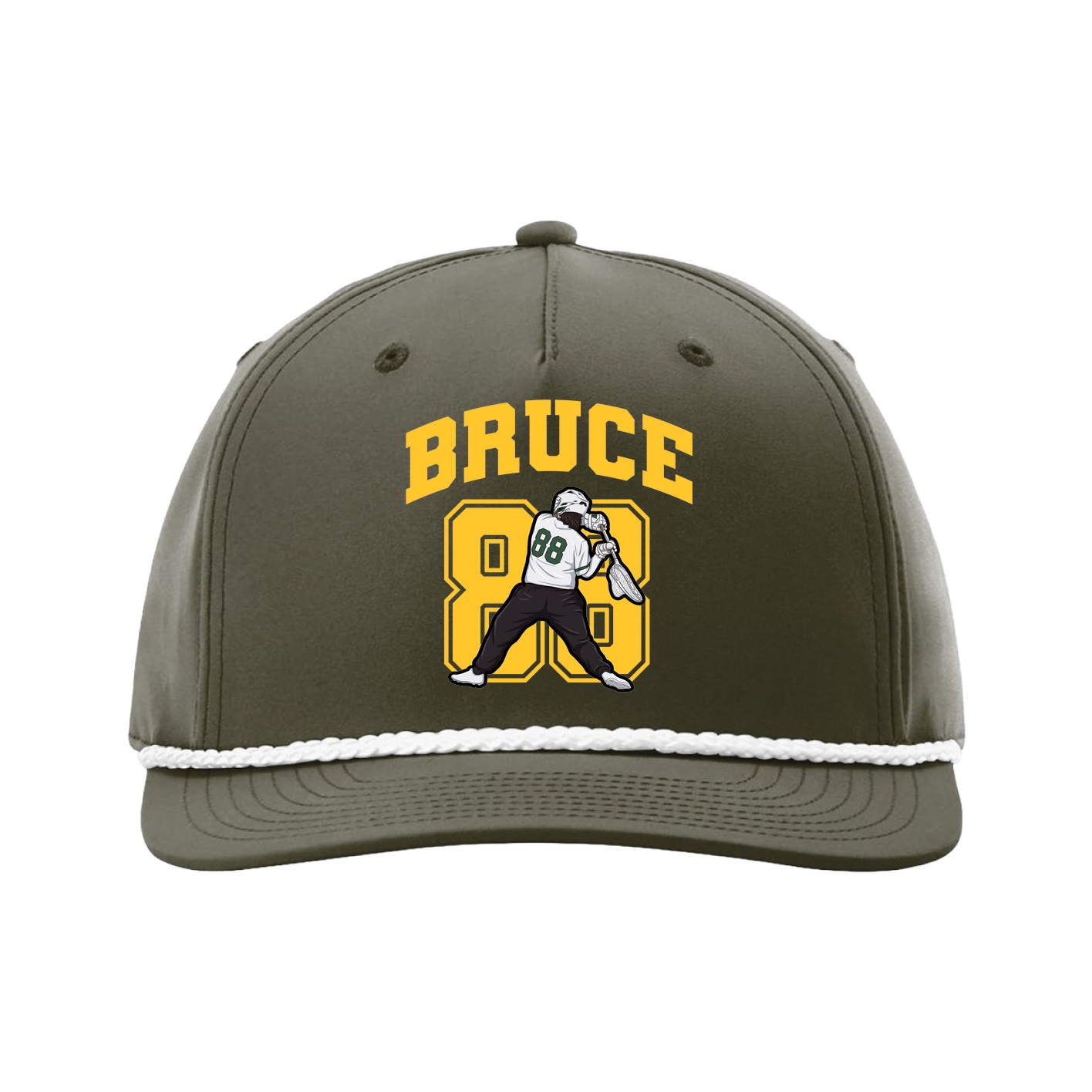 Five-Panel Classic Rope Cap — Number in Green