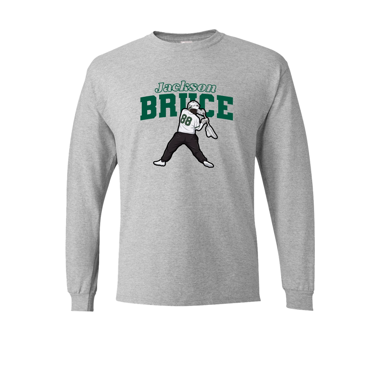Long Sleeve Tee — Name Arch in Grey