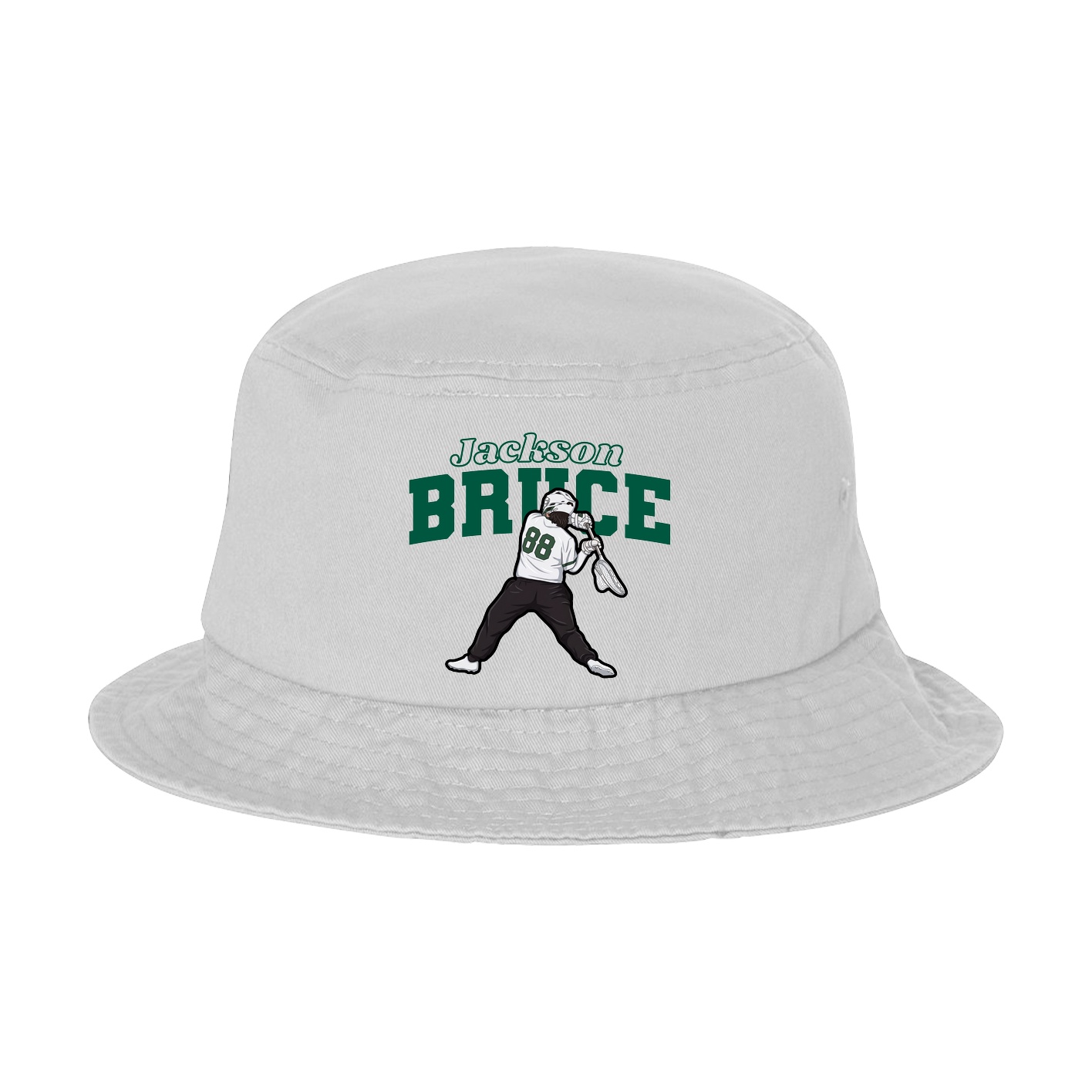 Bucket Cap — Name Arch in White