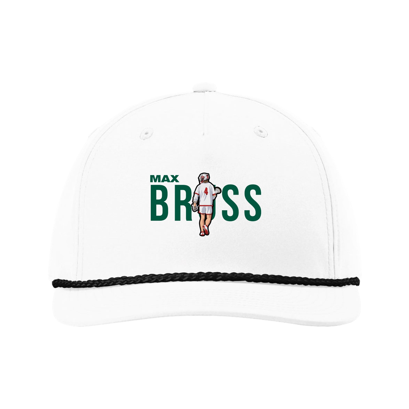 Five-Panel Classic Rope Cap — Player Name in White