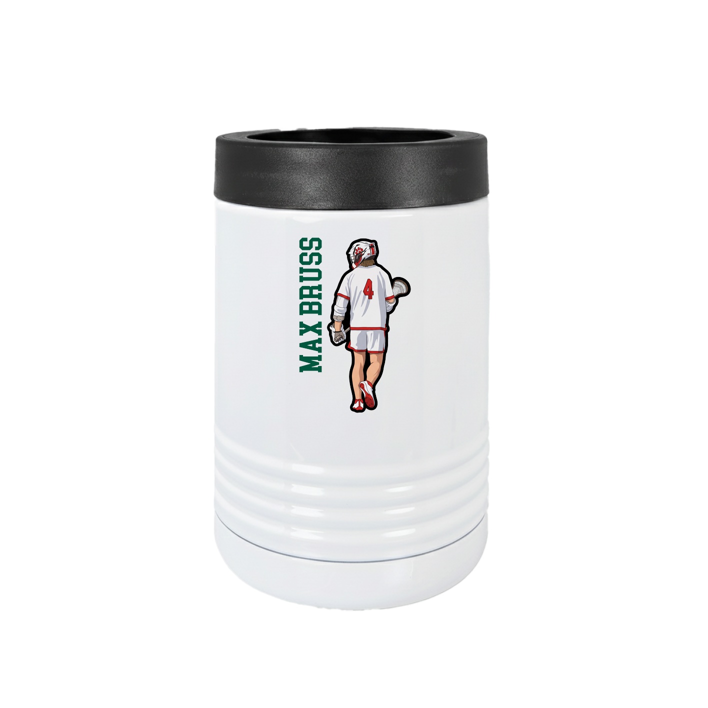 Beverage Holder — Name Vertical in White