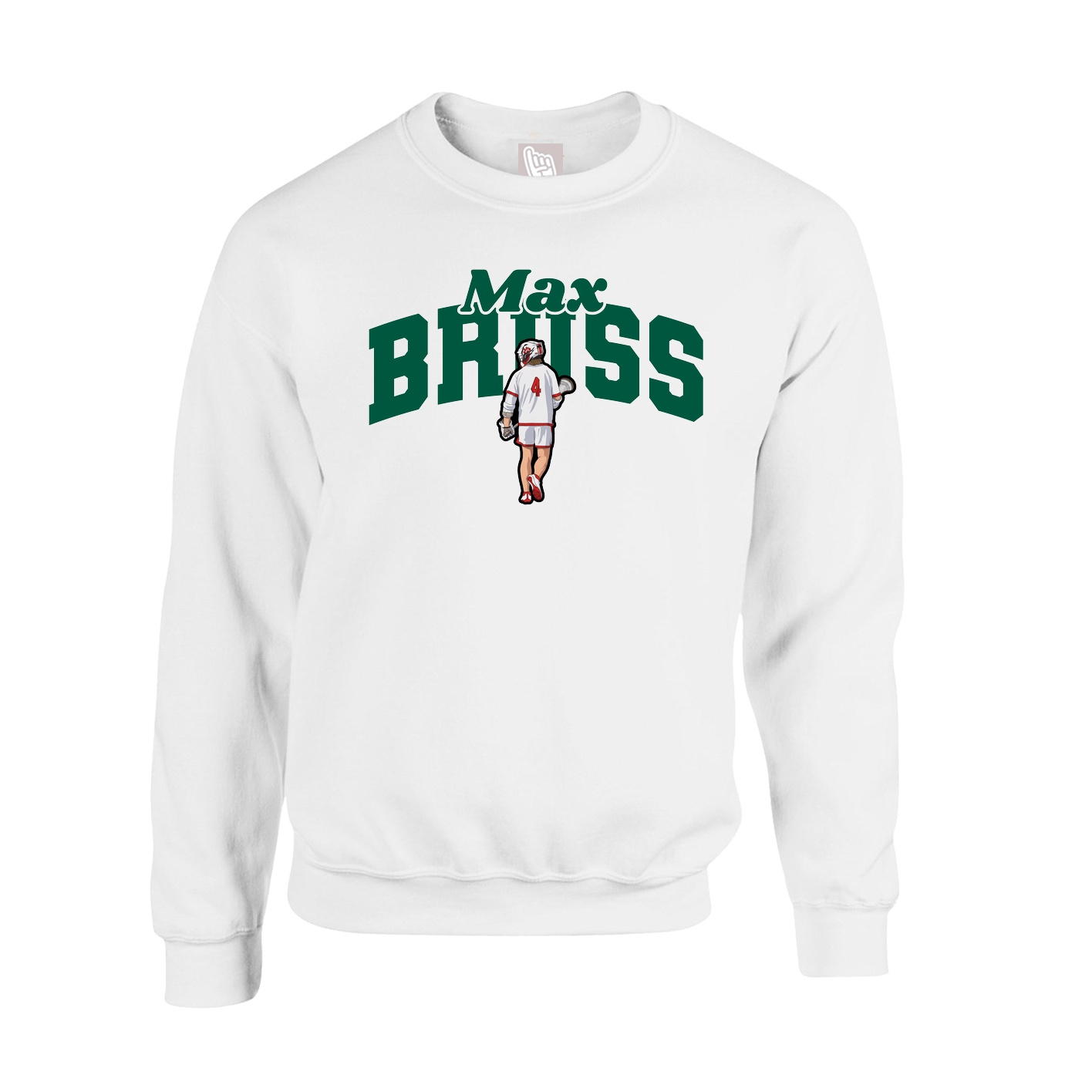 Fleece Crew — Signature Arch in White