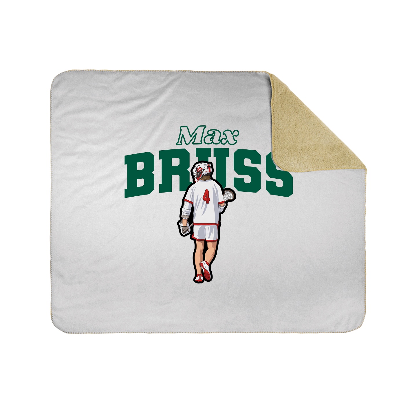 Throw Blanket — Name Arch in White