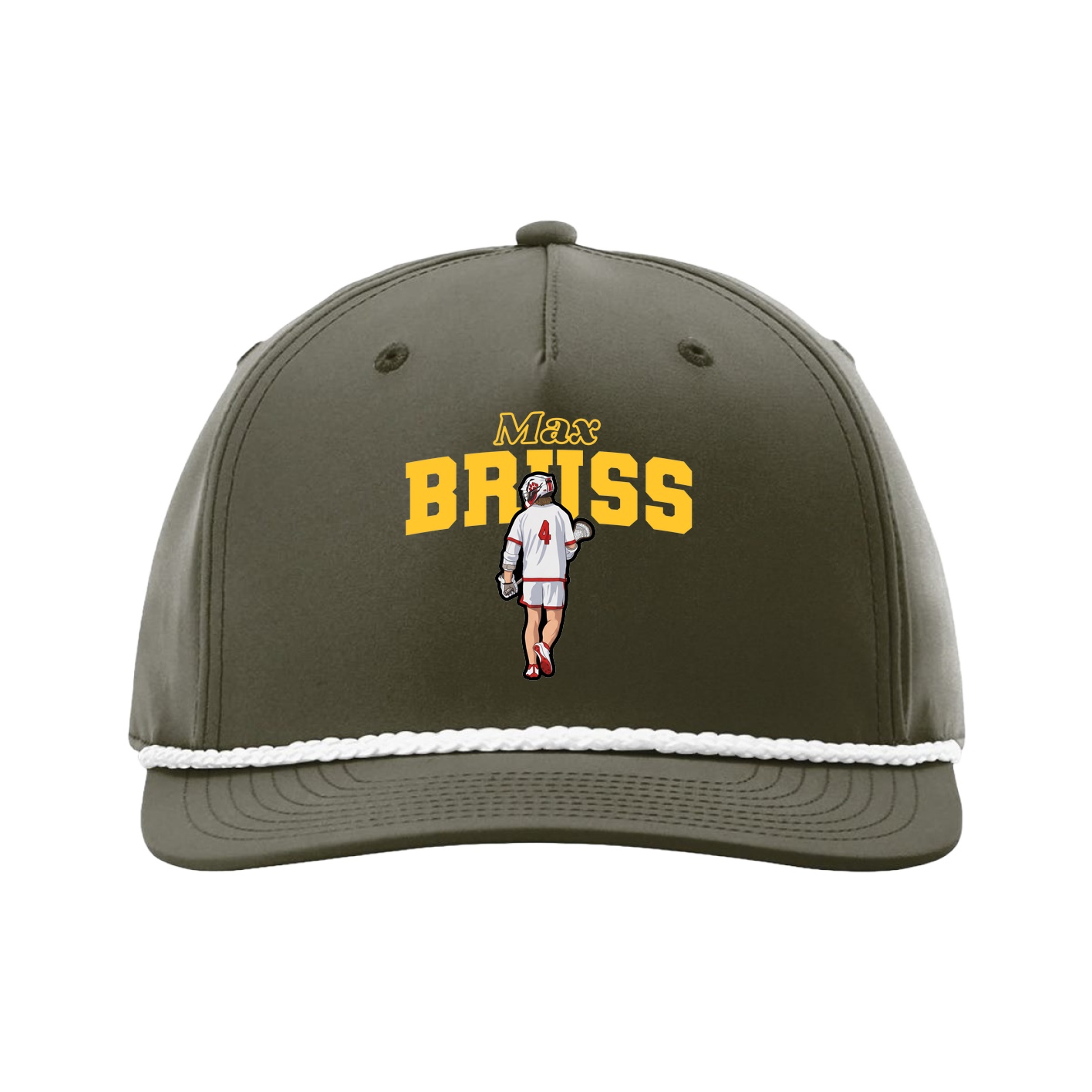 Five-Panel Classic Rope Cap — Name Arch in Green