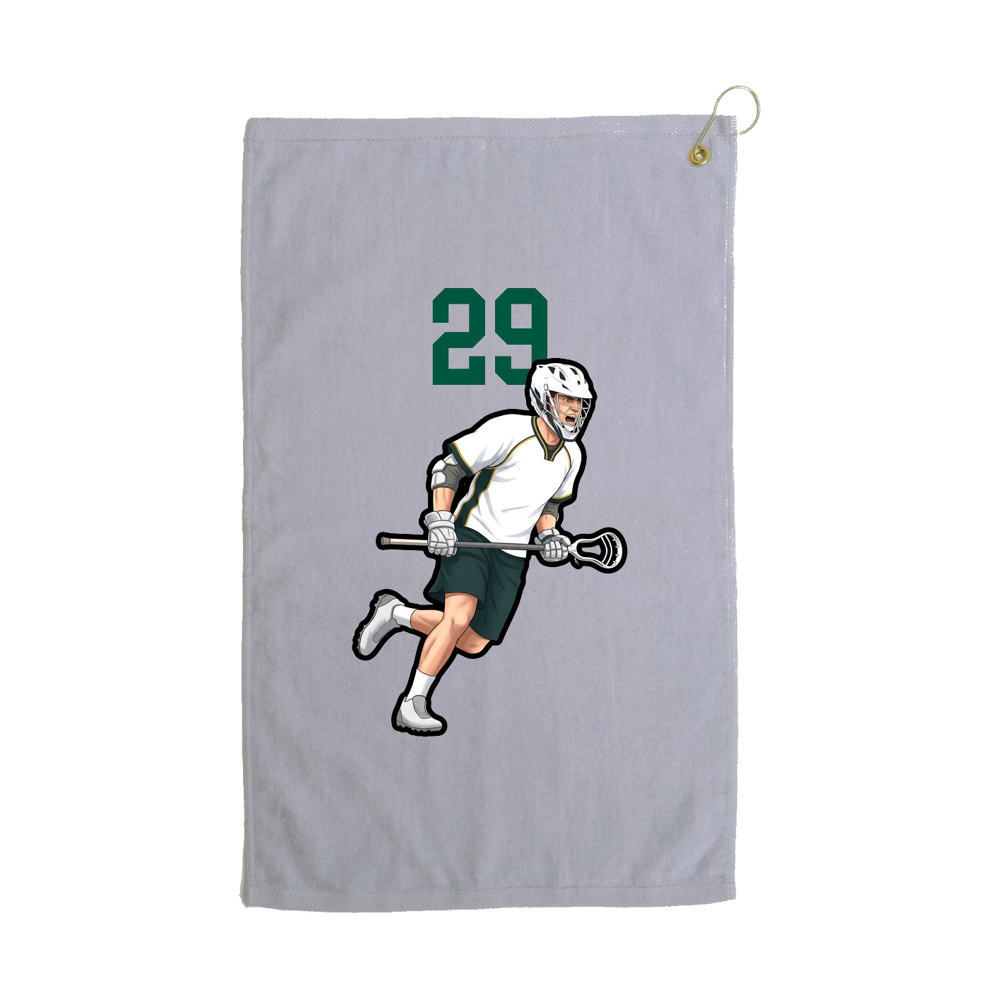Golf Towel — Number Top in Grey