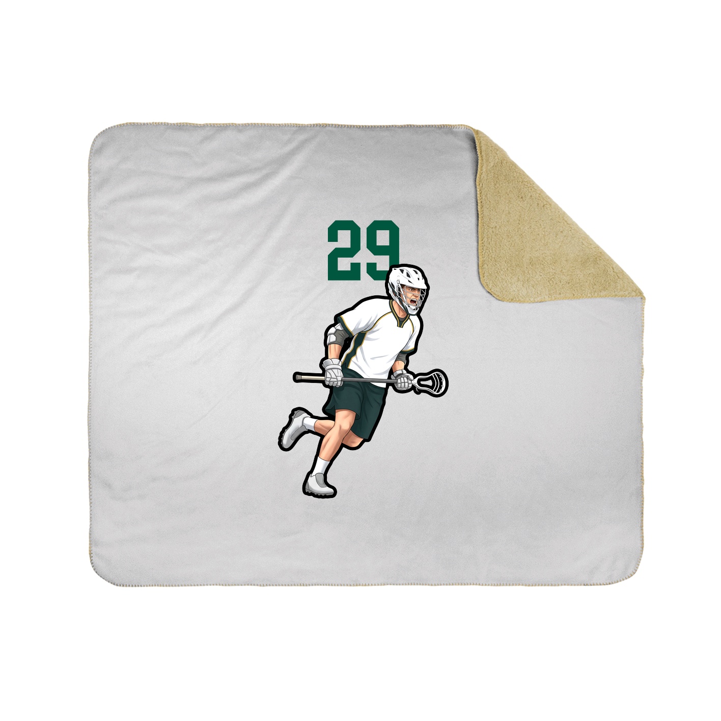 Throw Blanket — Number Top in White