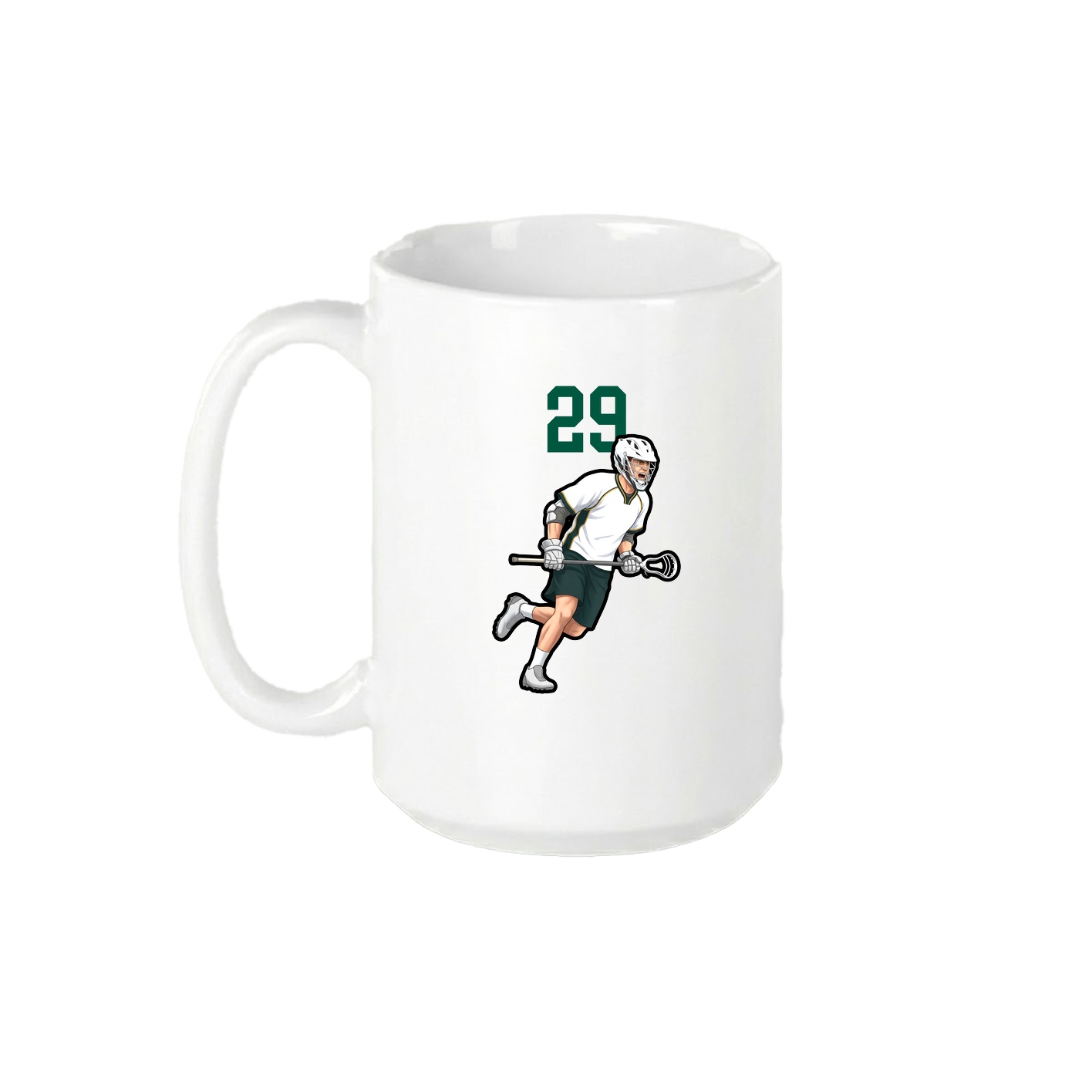 15oz Coffee Mug — Number Top in White