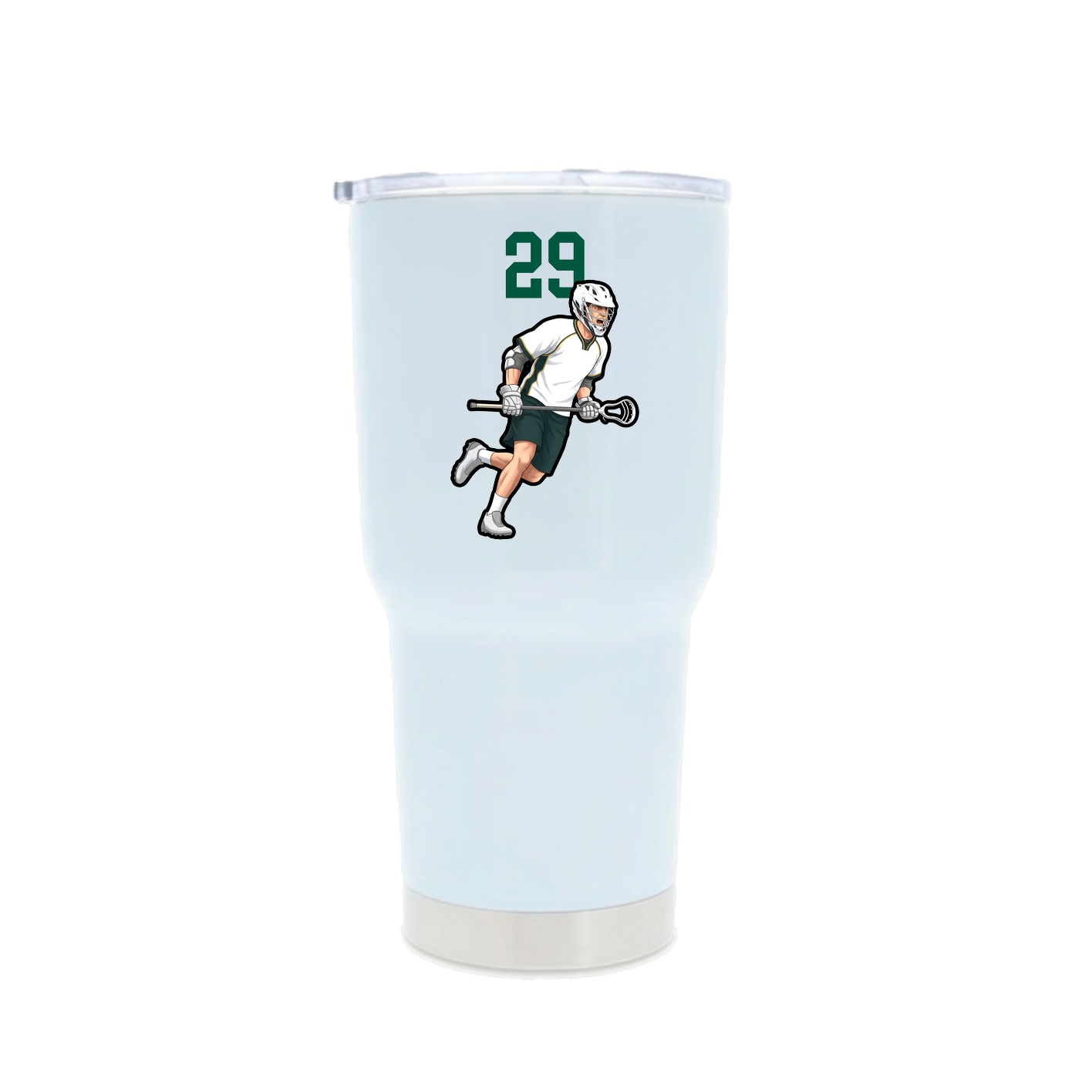 30oz Stainless Steel Tumbler — Number Top in White