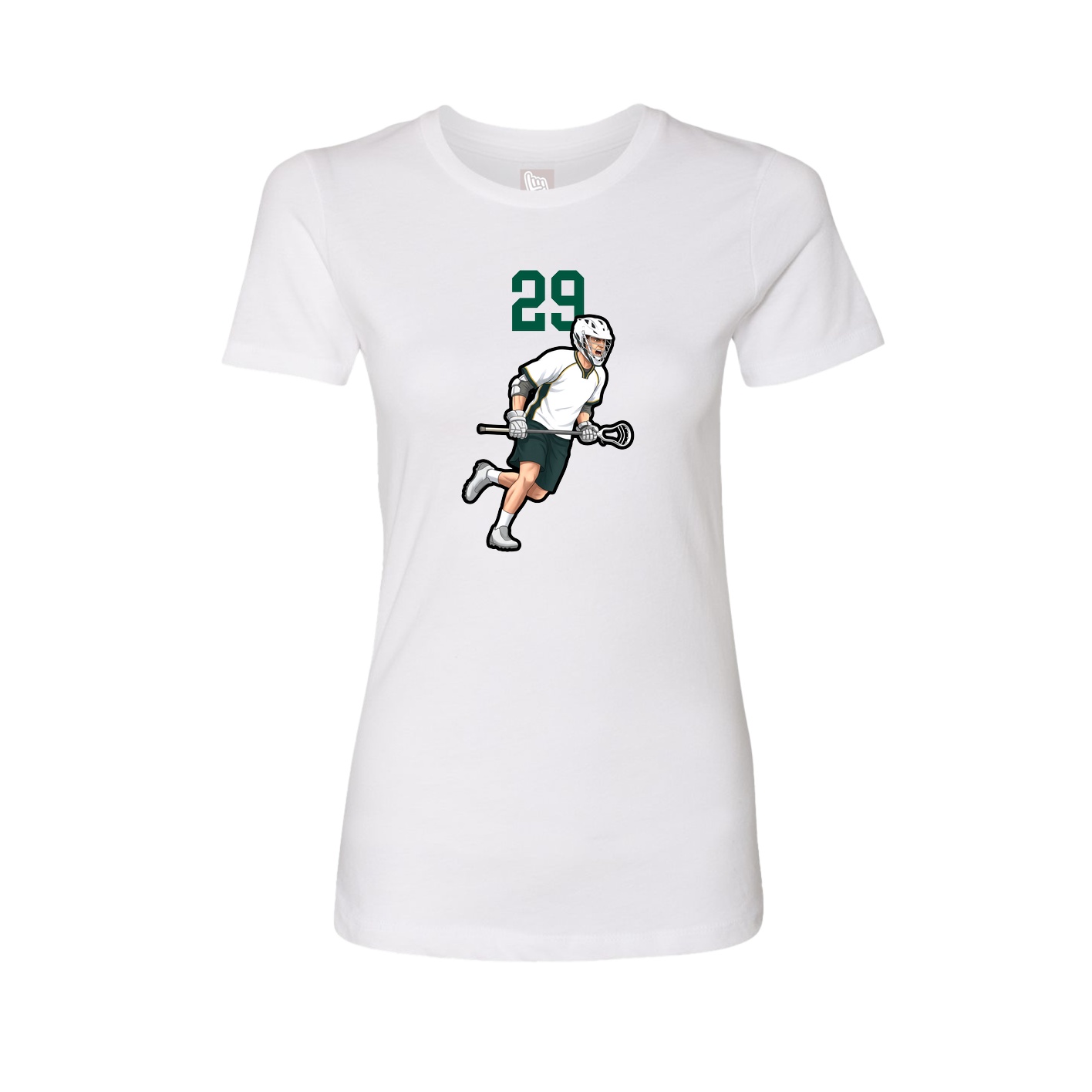 Fitted Women's Tee — Number Top in White