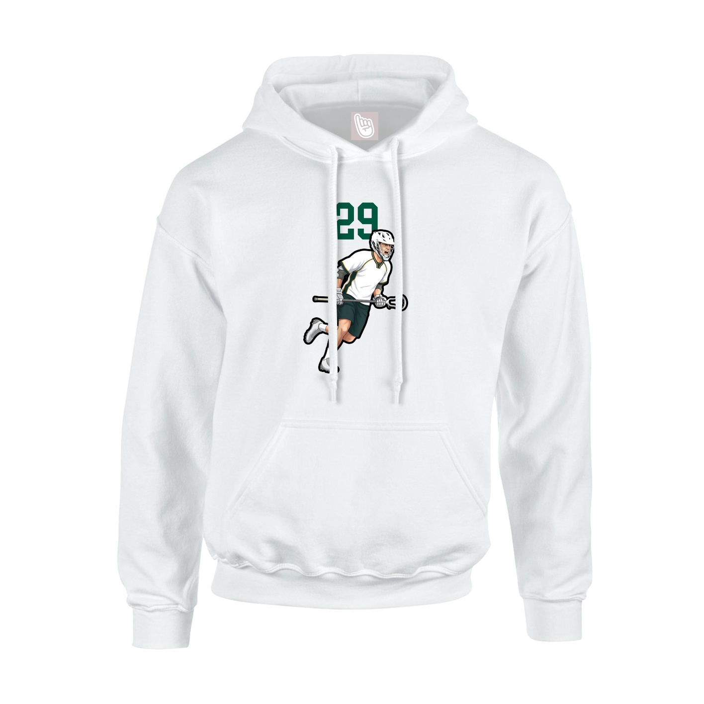 Hoodie — Number Top in White