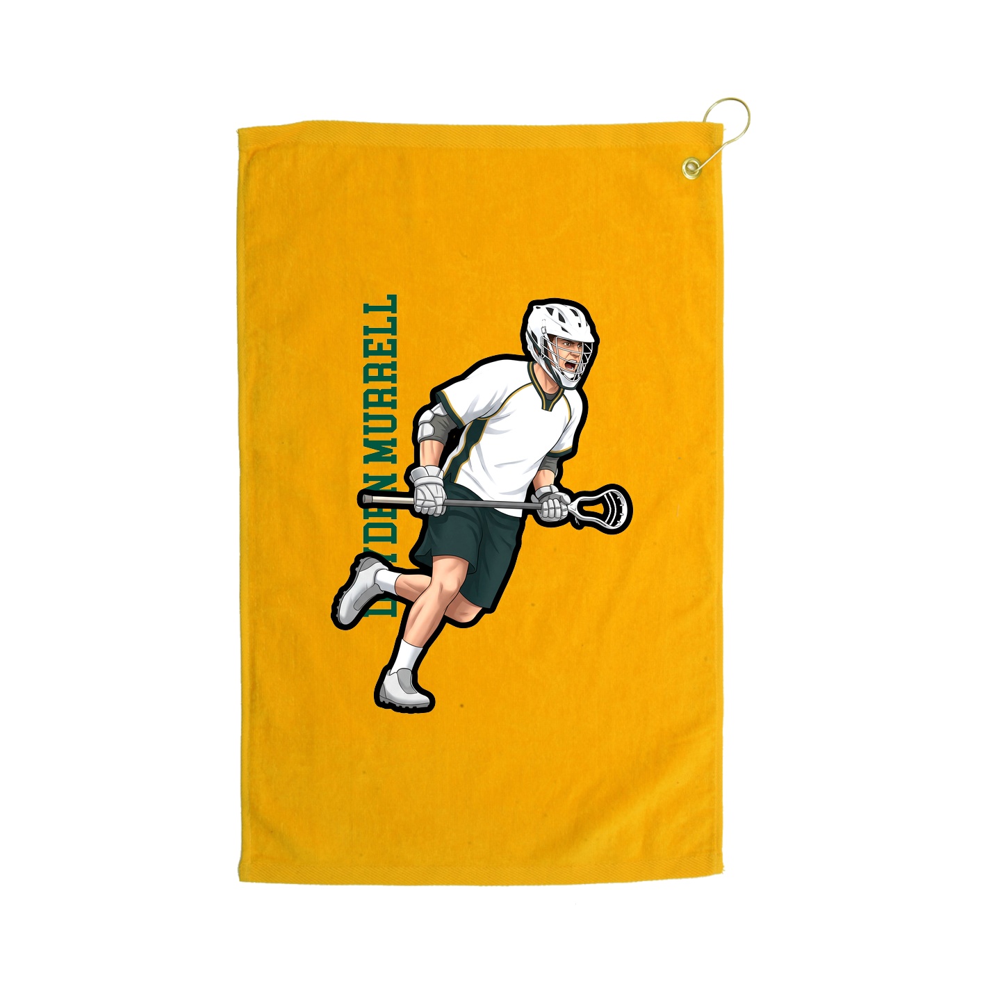 Golf Towel — Name Vertical in Gold