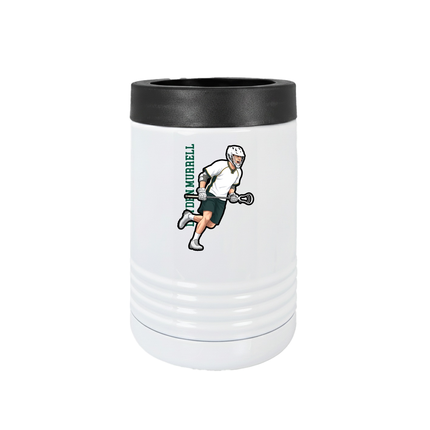 Beverage Holder — Name Vertical in White