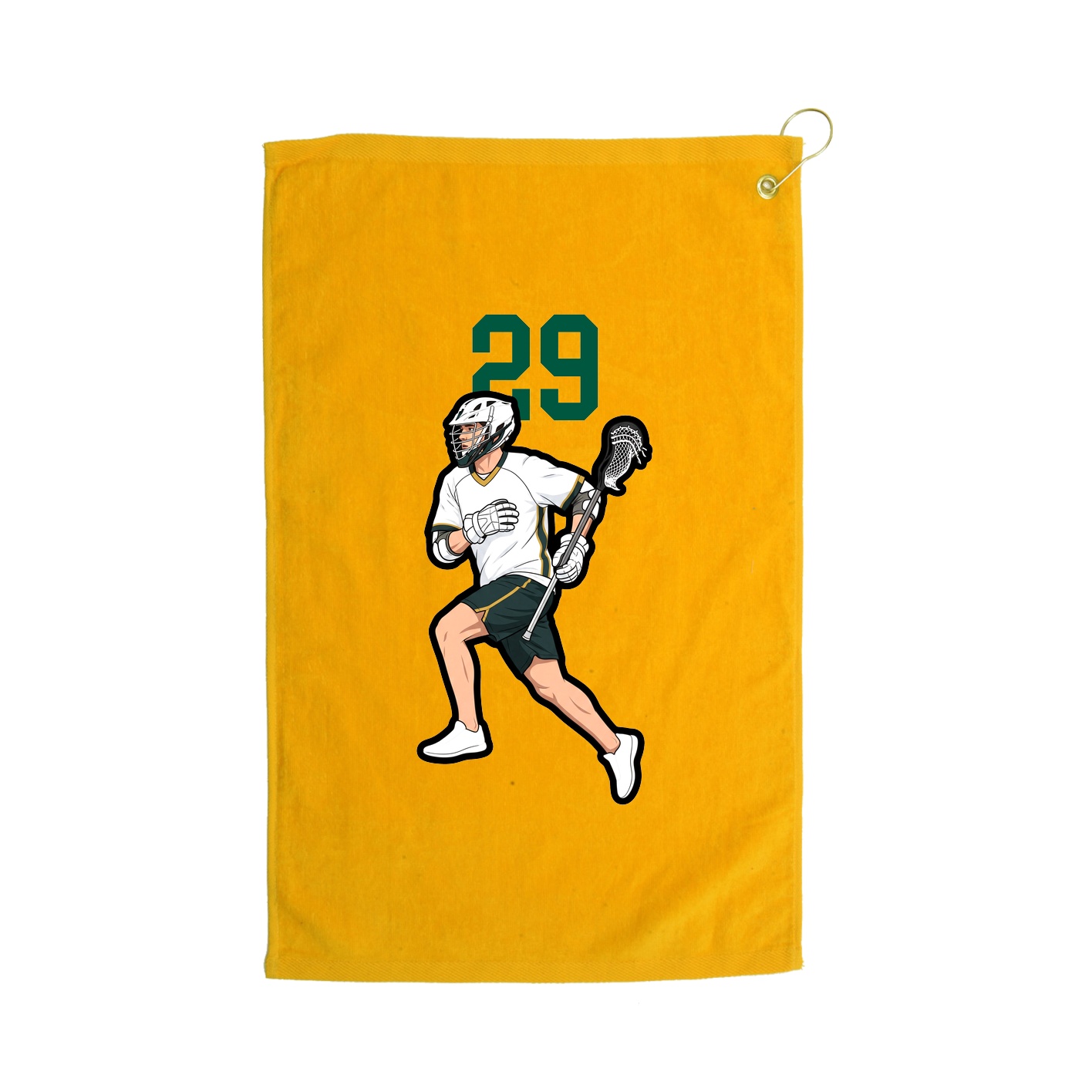Golf Towel — Number Top in Gold