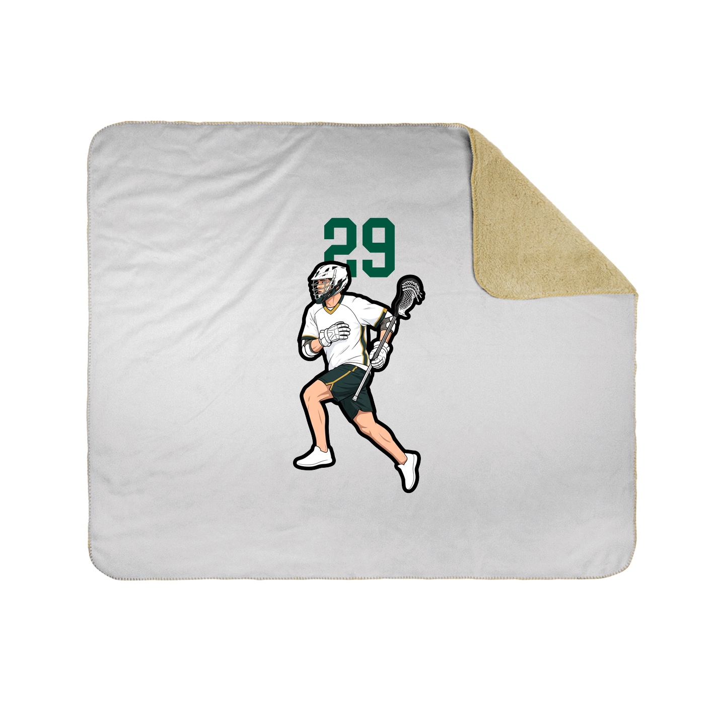 Throw Blanket — Number Top in White