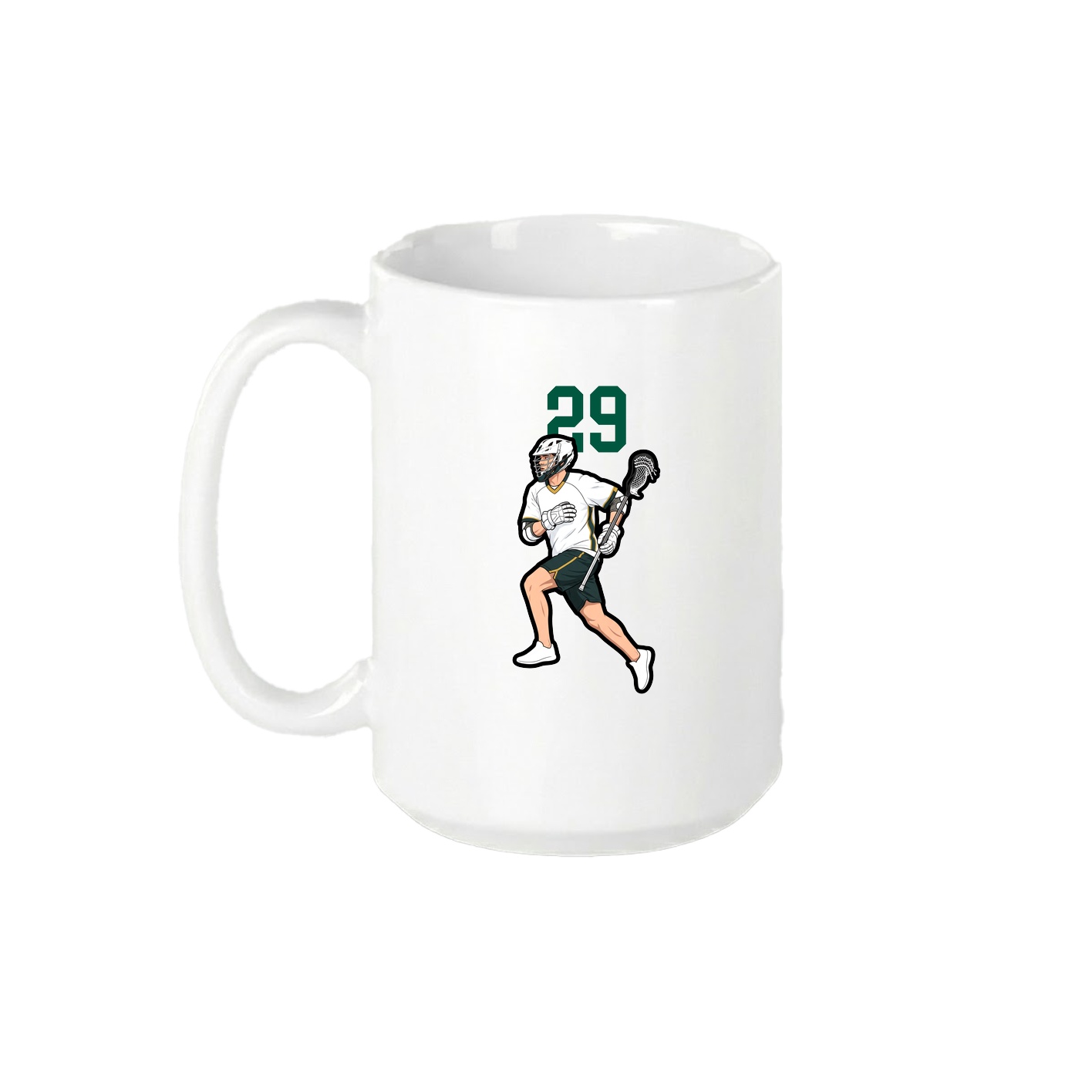 15oz Coffee Mug — Number Top in White