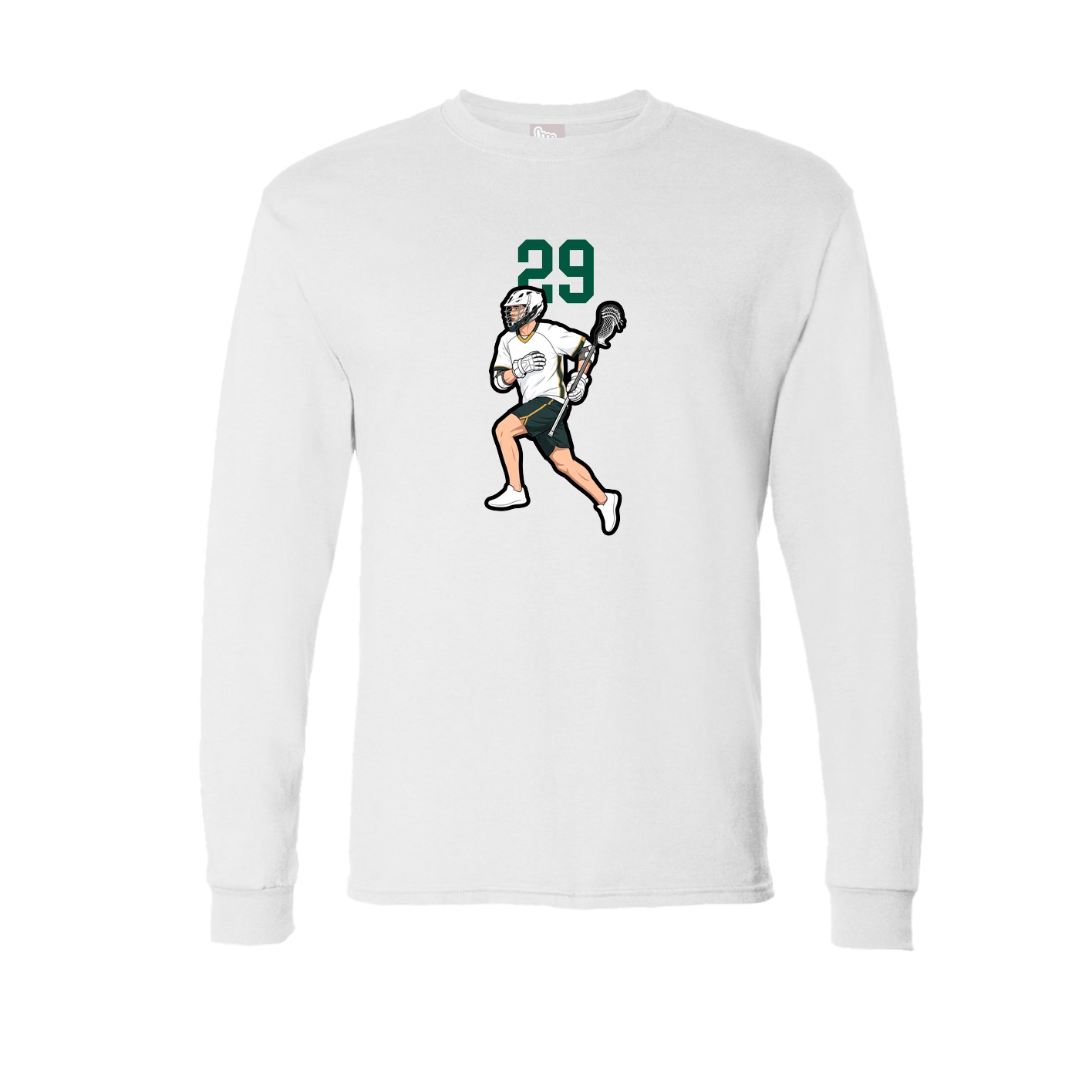 Long Sleeve Tee — Number Top in White