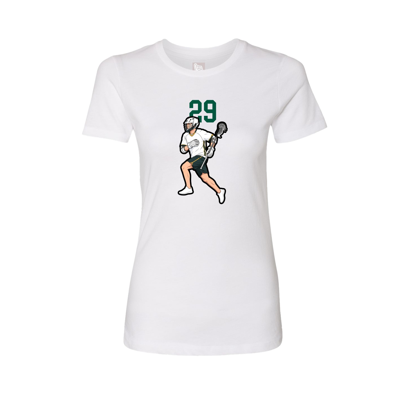 Fitted Women's Tee — Number Top in White