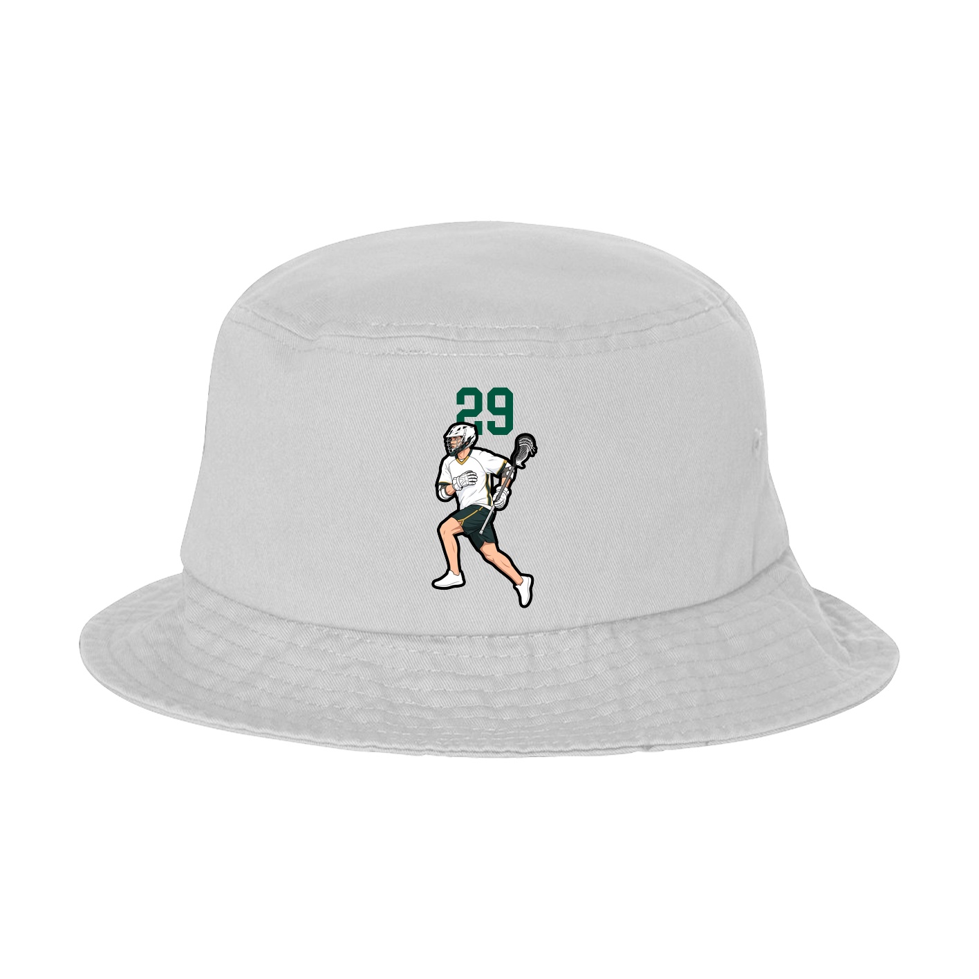 Bucket Cap — Number Top in White