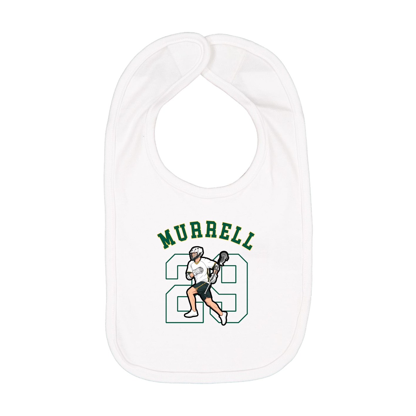Infant Bib — Shirsey Arch in White