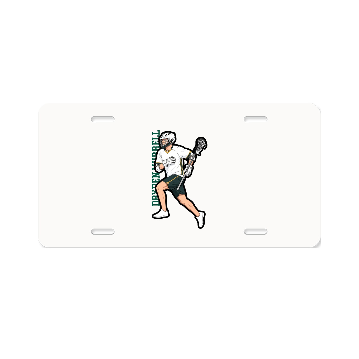 License Plate — Name Vertical in Classic