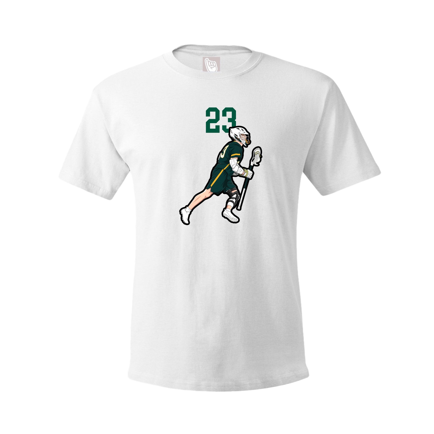 Youth Tee — Number Top in White