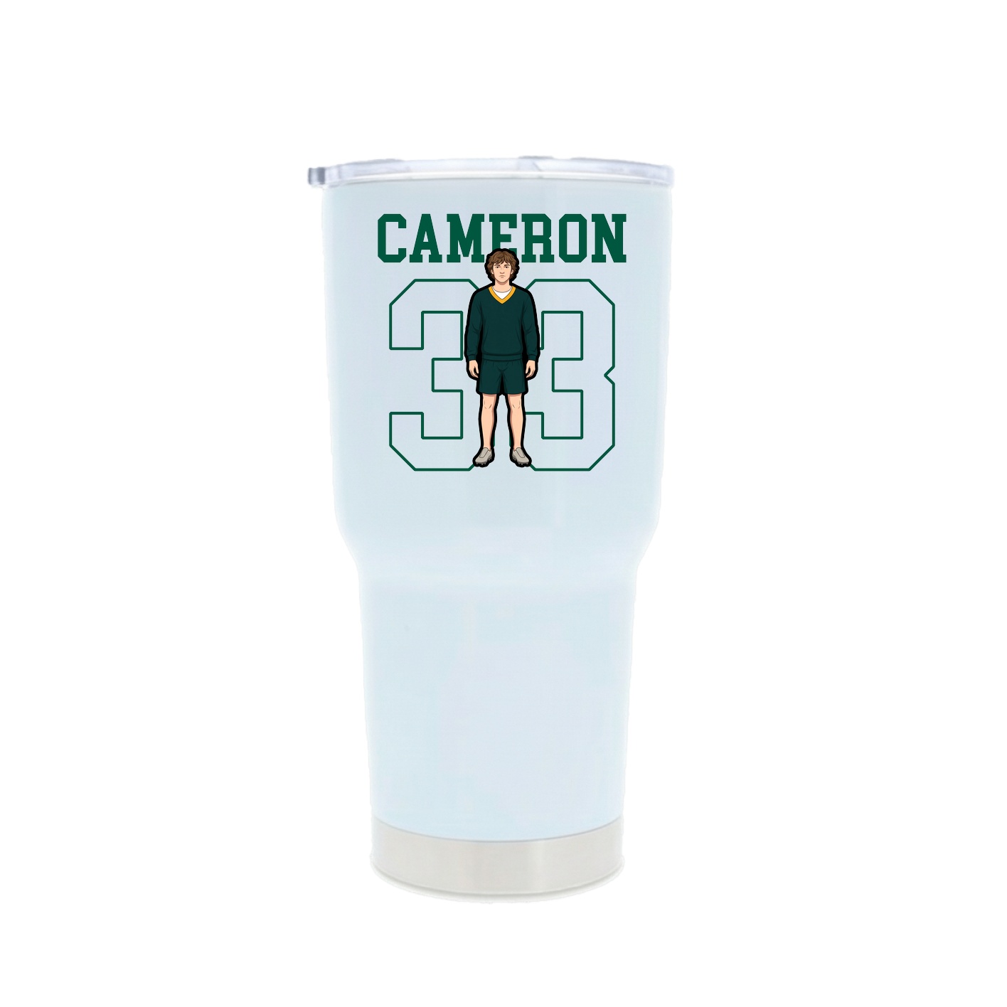 30oz Stainless Steel Tumbler — Shirsey in White