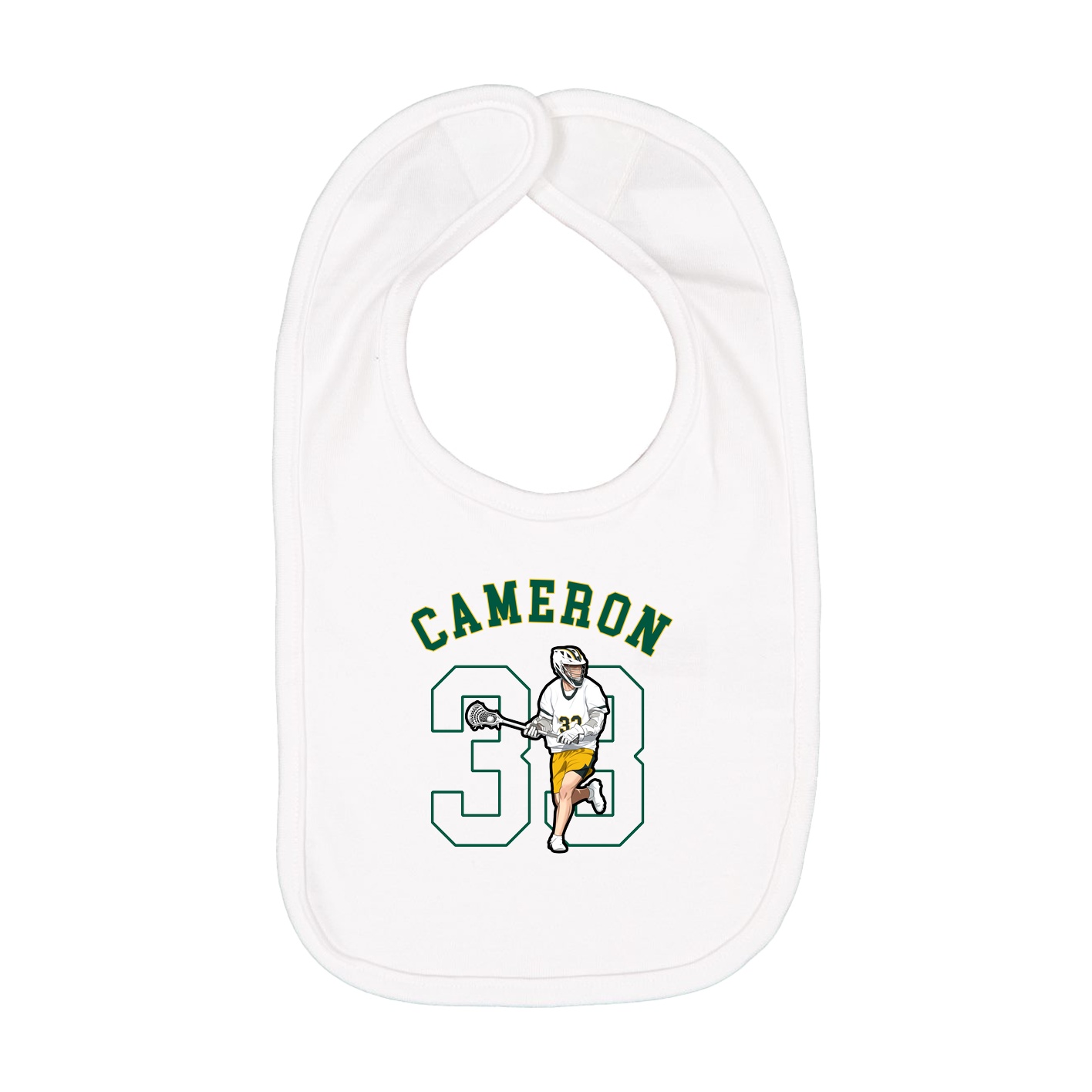 Infant Bib — Shirsey Arch in White