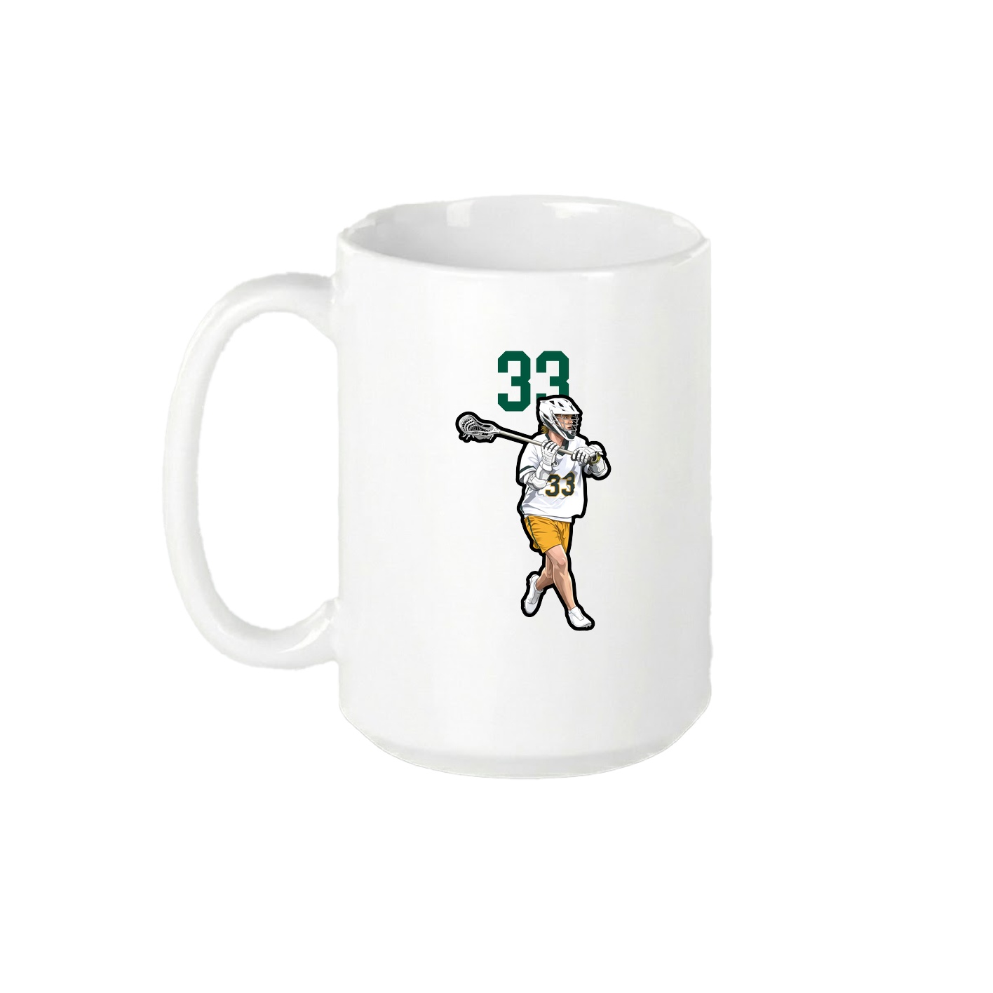 15oz Coffee Mug — Number Top in White