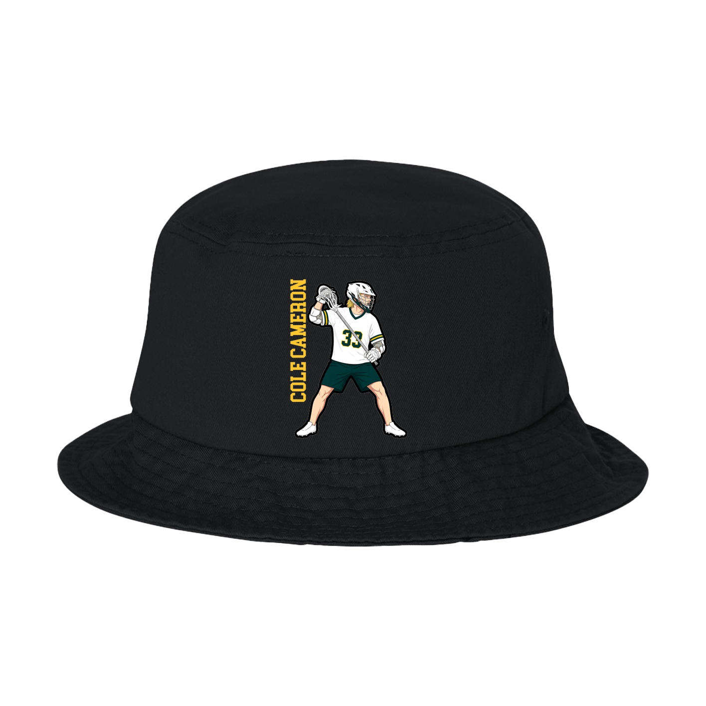 Bucket Cap — Name Vertical in Black