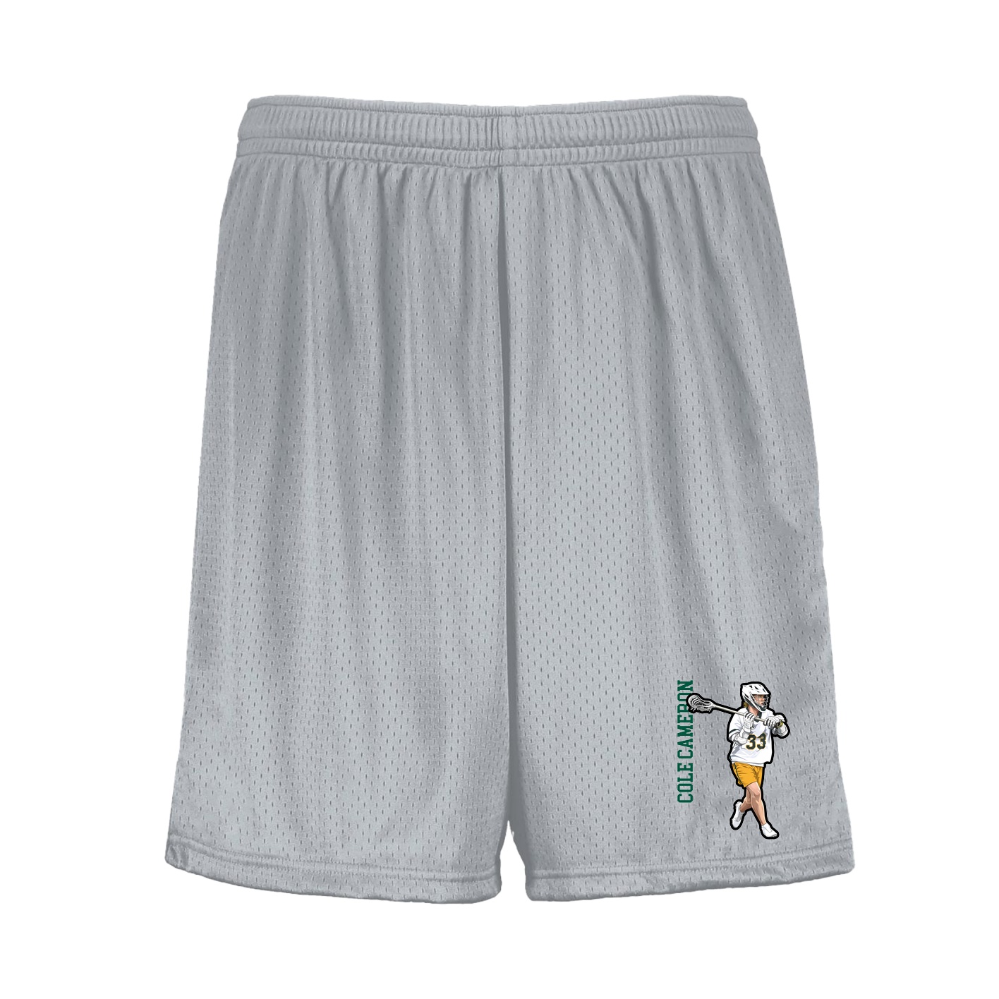 Shorts — Name Vertical in Silver