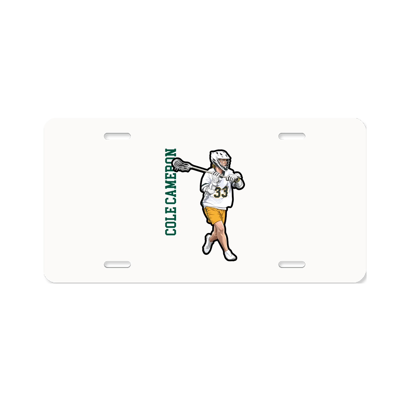 License Plate — Name Vertical in Classic