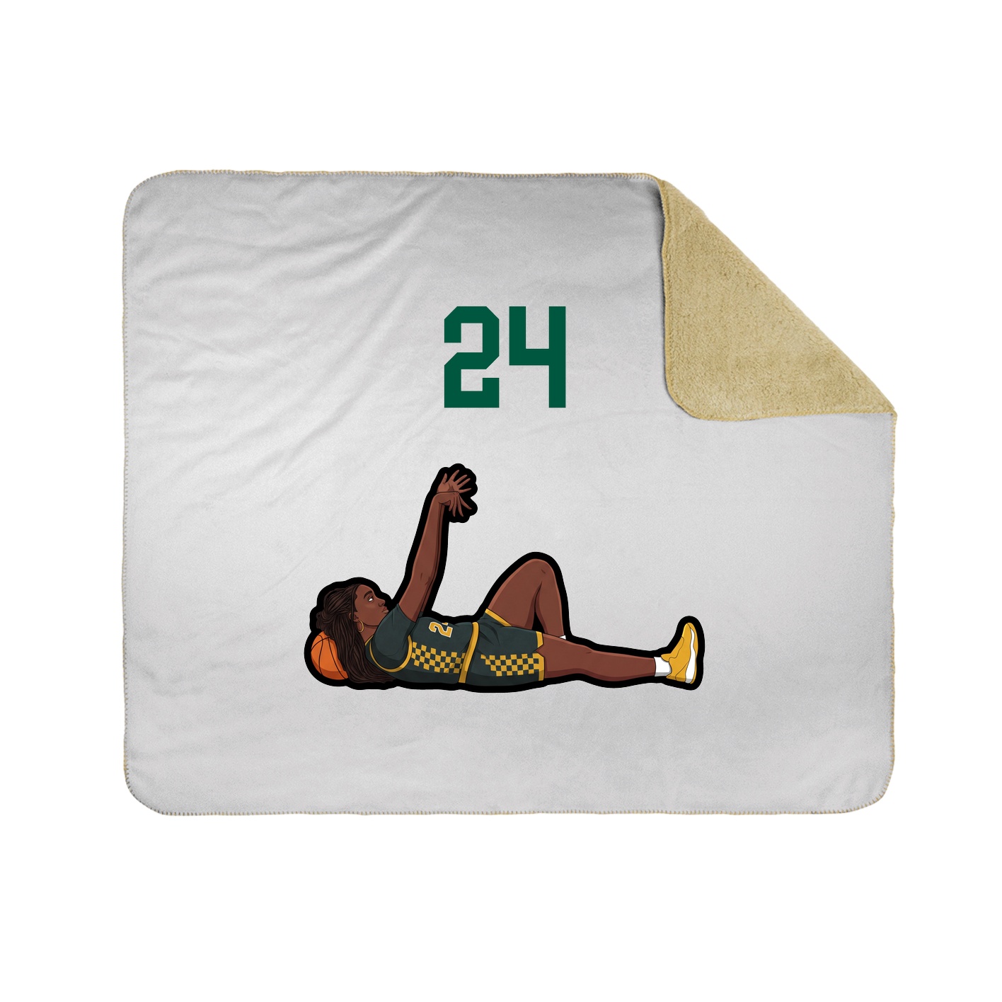 Throw Blanket — Number Top in White