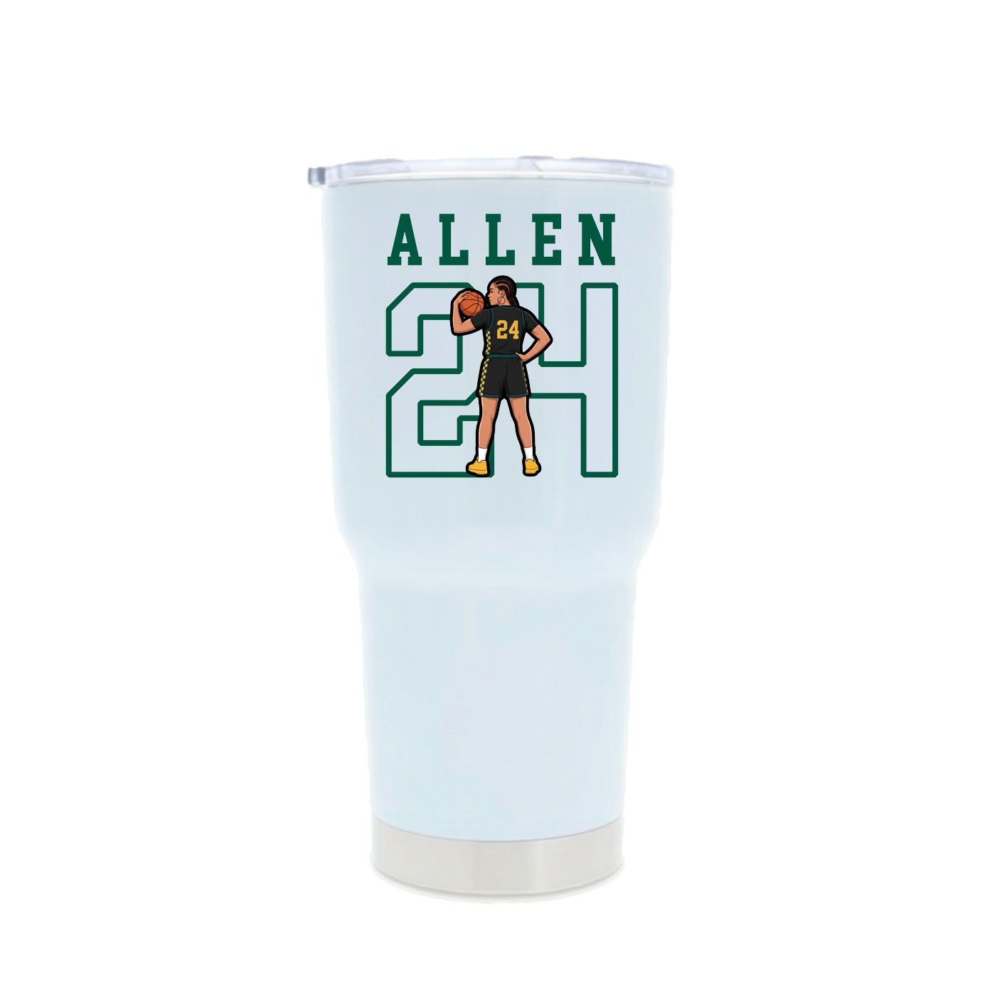 30oz Stainless Steel Tumbler — Shirsey in White