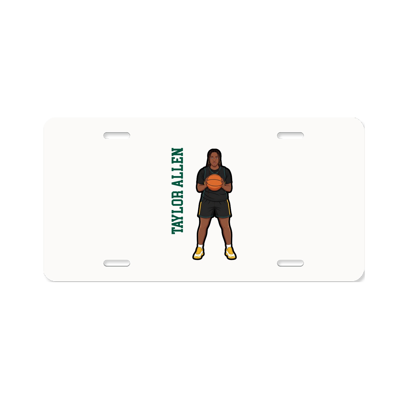 License Plate — Name Vertical in Classic