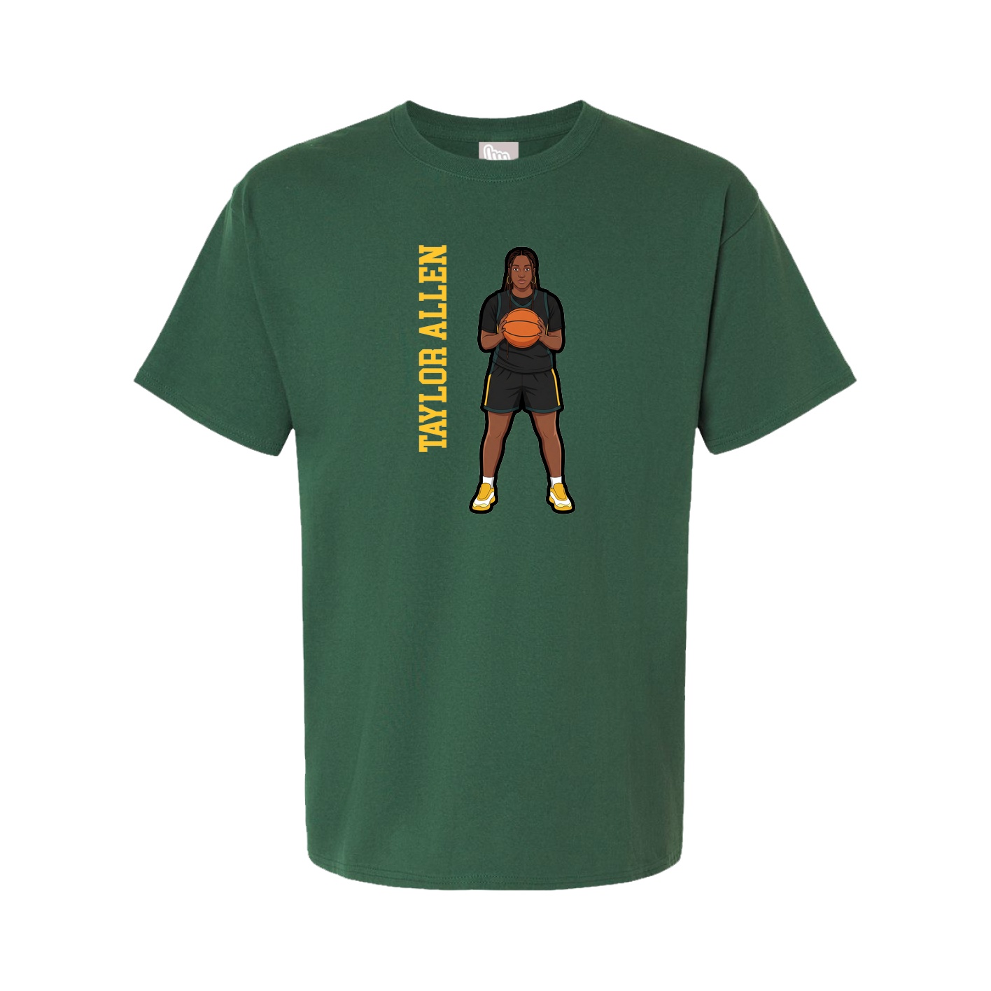 Tee — Name Vertical in Green