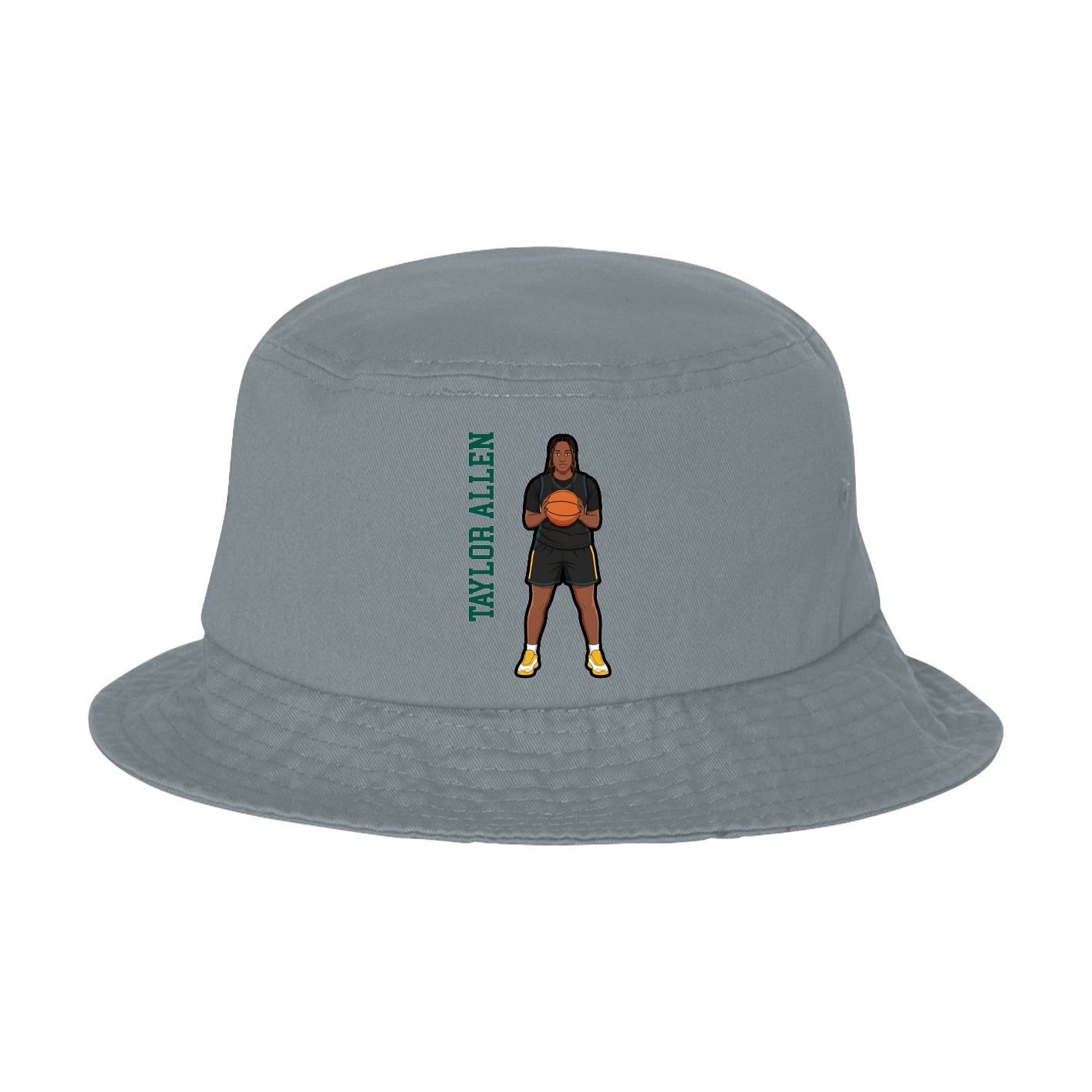 Bucket Cap — Name Vertical in Grey