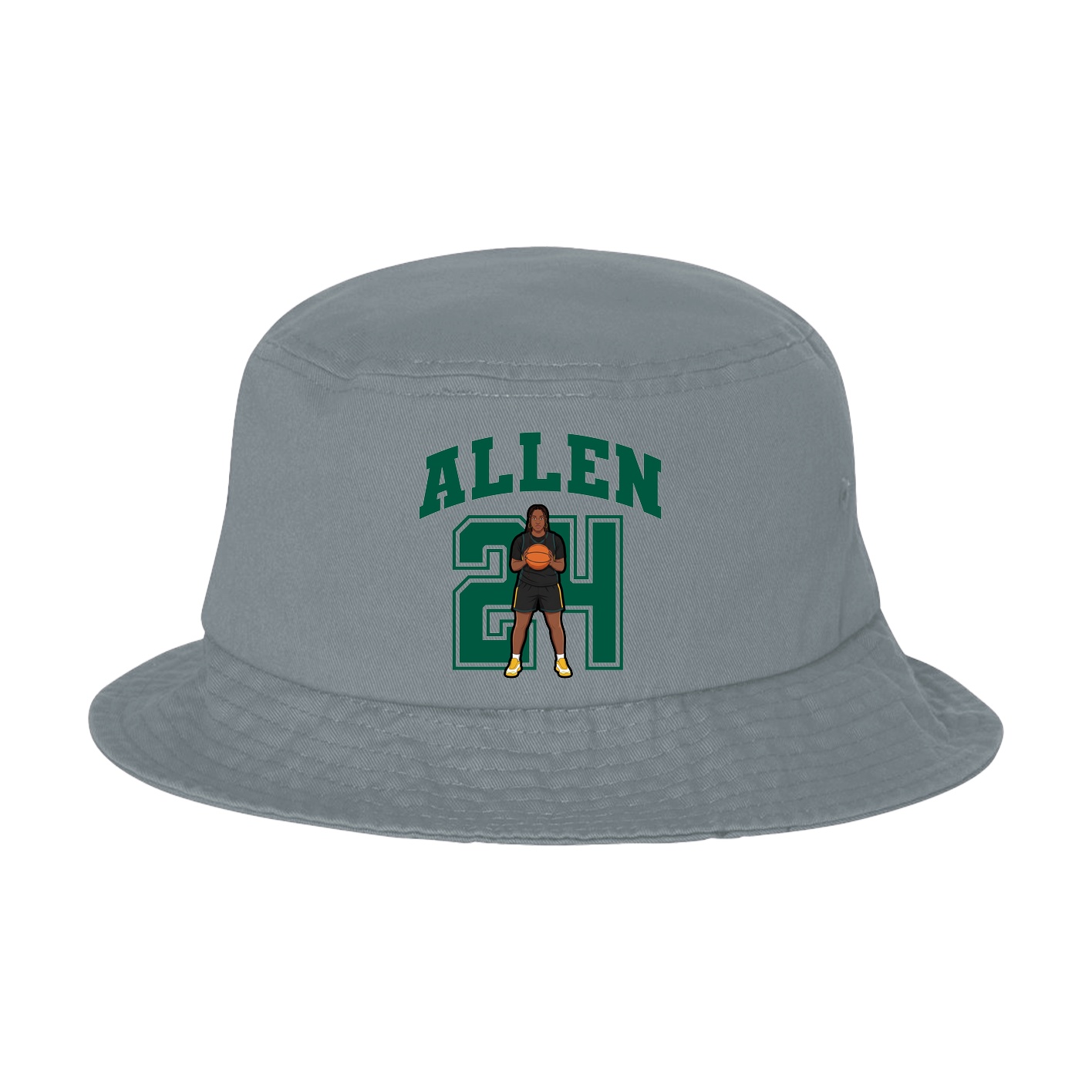 Bucket Cap — Number in Grey