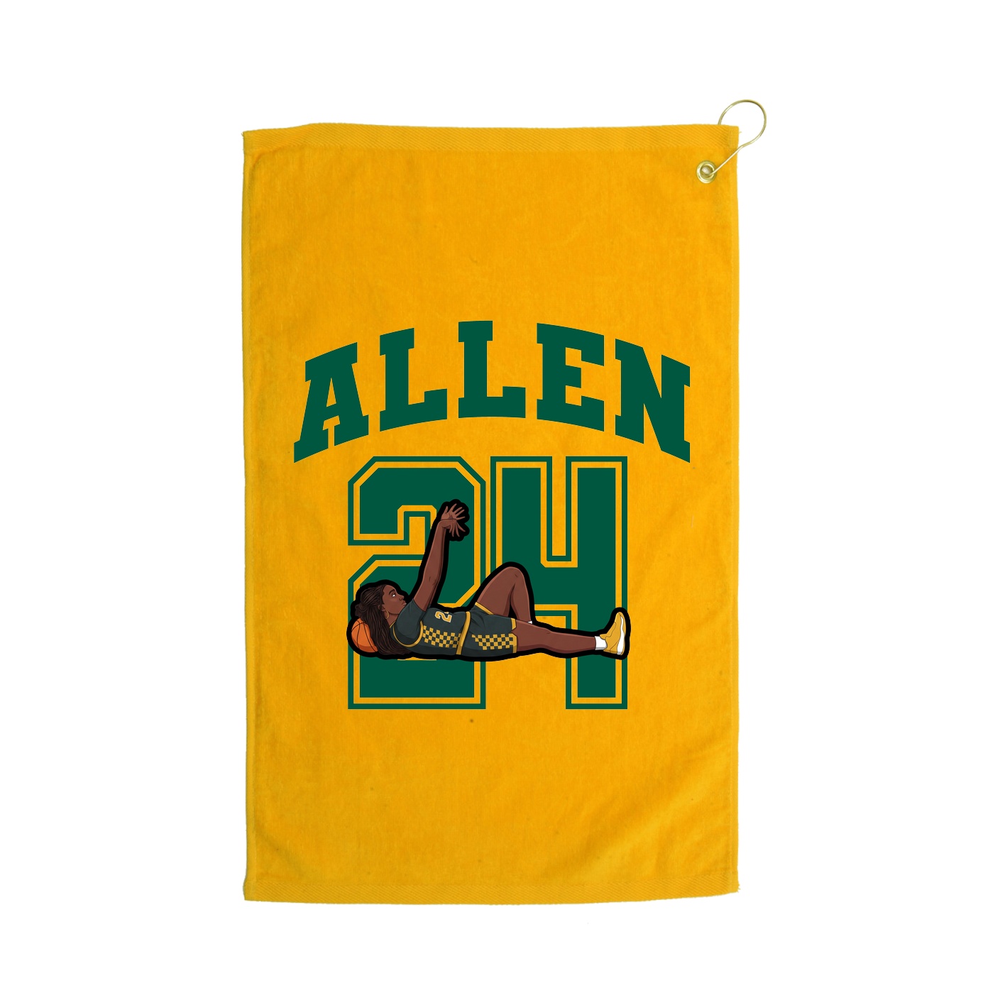 Golf Towel — Number in Gold