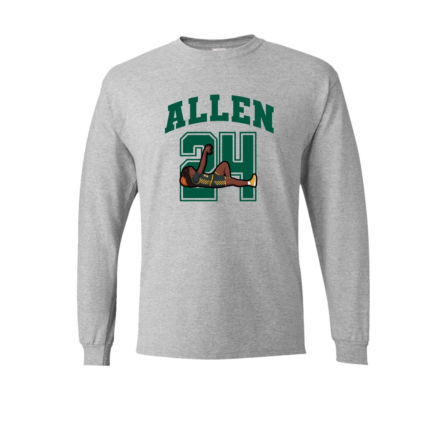 Long Sleeve Tee — Number in Grey