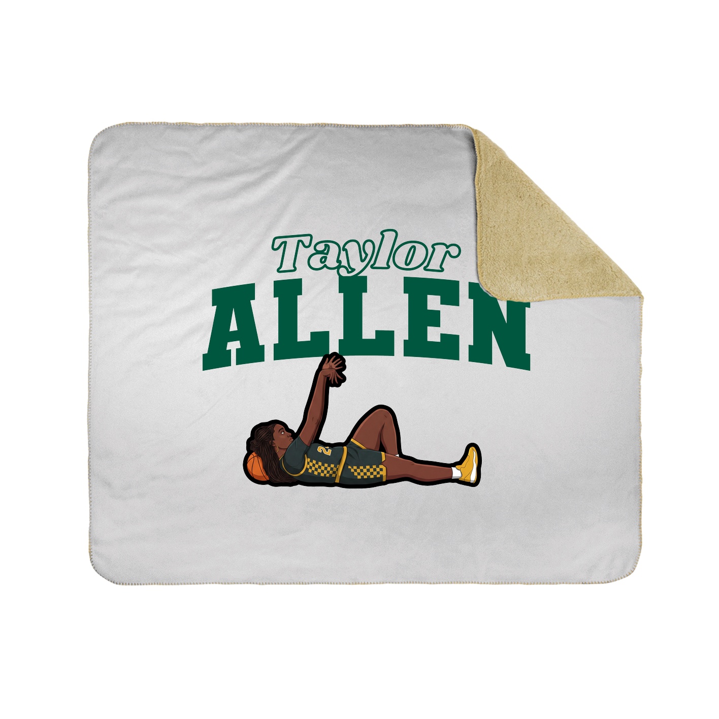 Throw Blanket — Name Arch in White