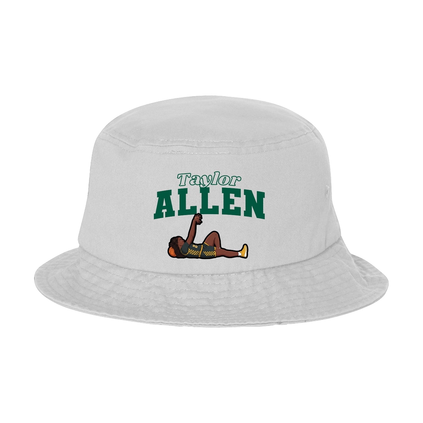 Bucket Cap — Name Arch in White