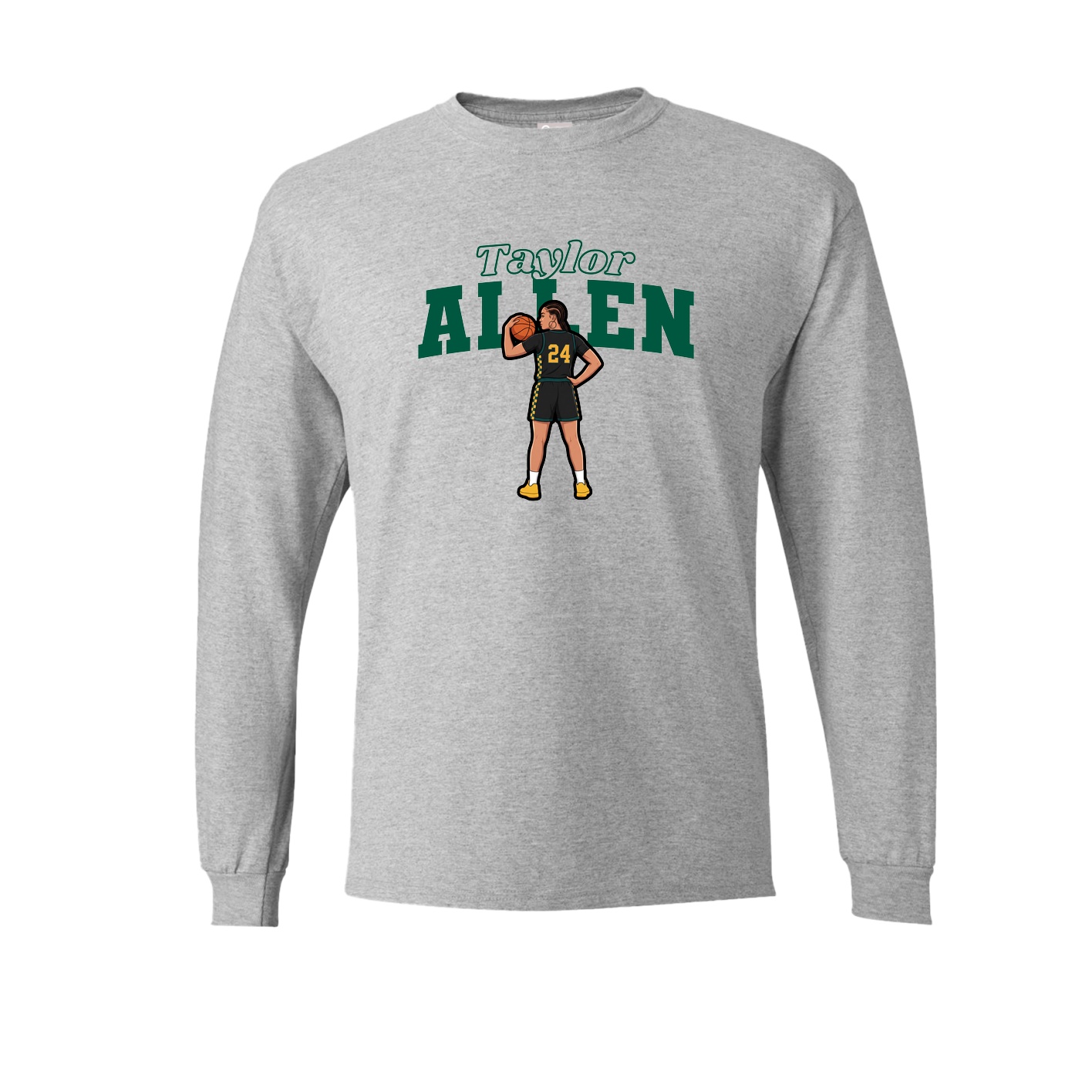 Long Sleeve Tee — Name Arch in Grey