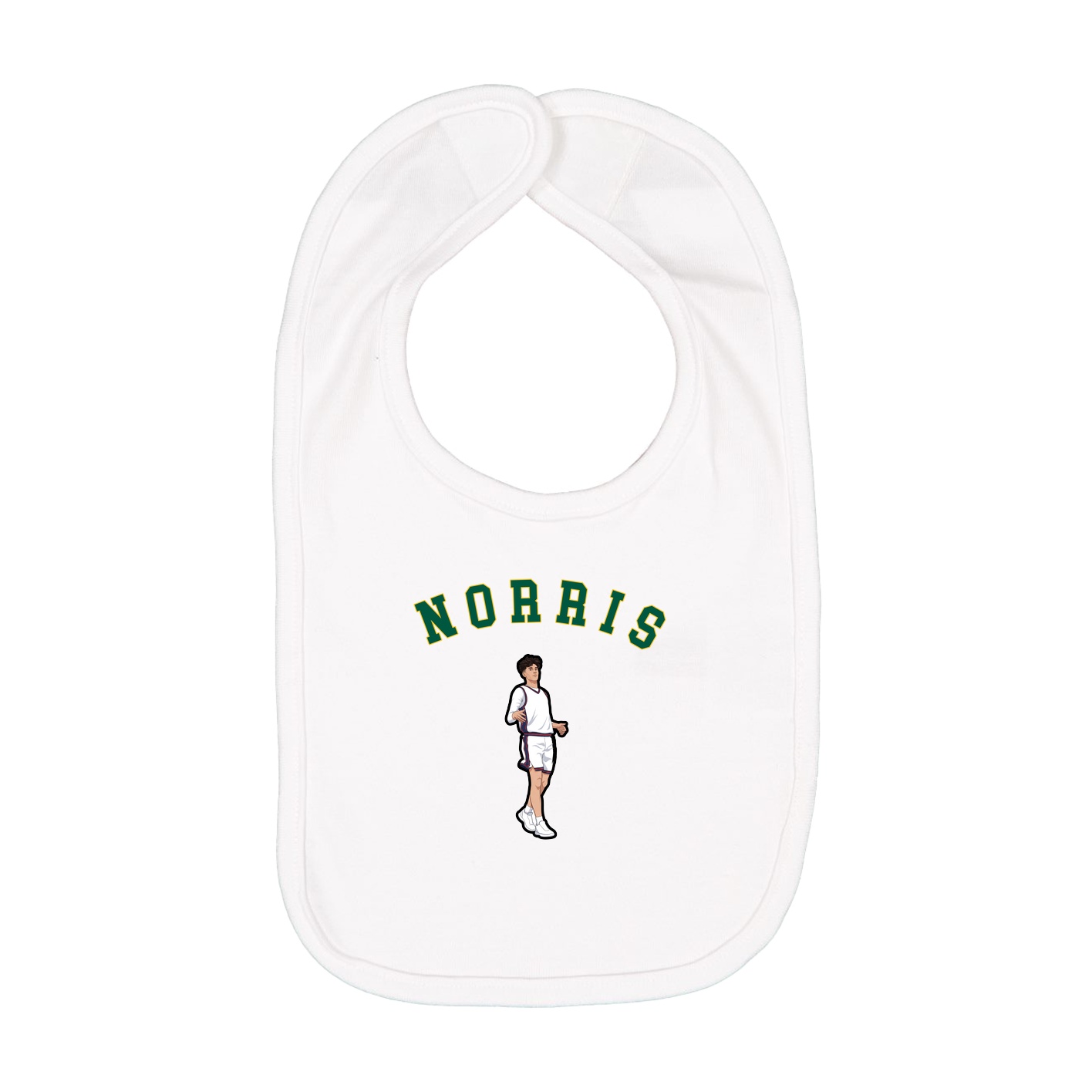 Infant Bib — Shirsey Arch in White
