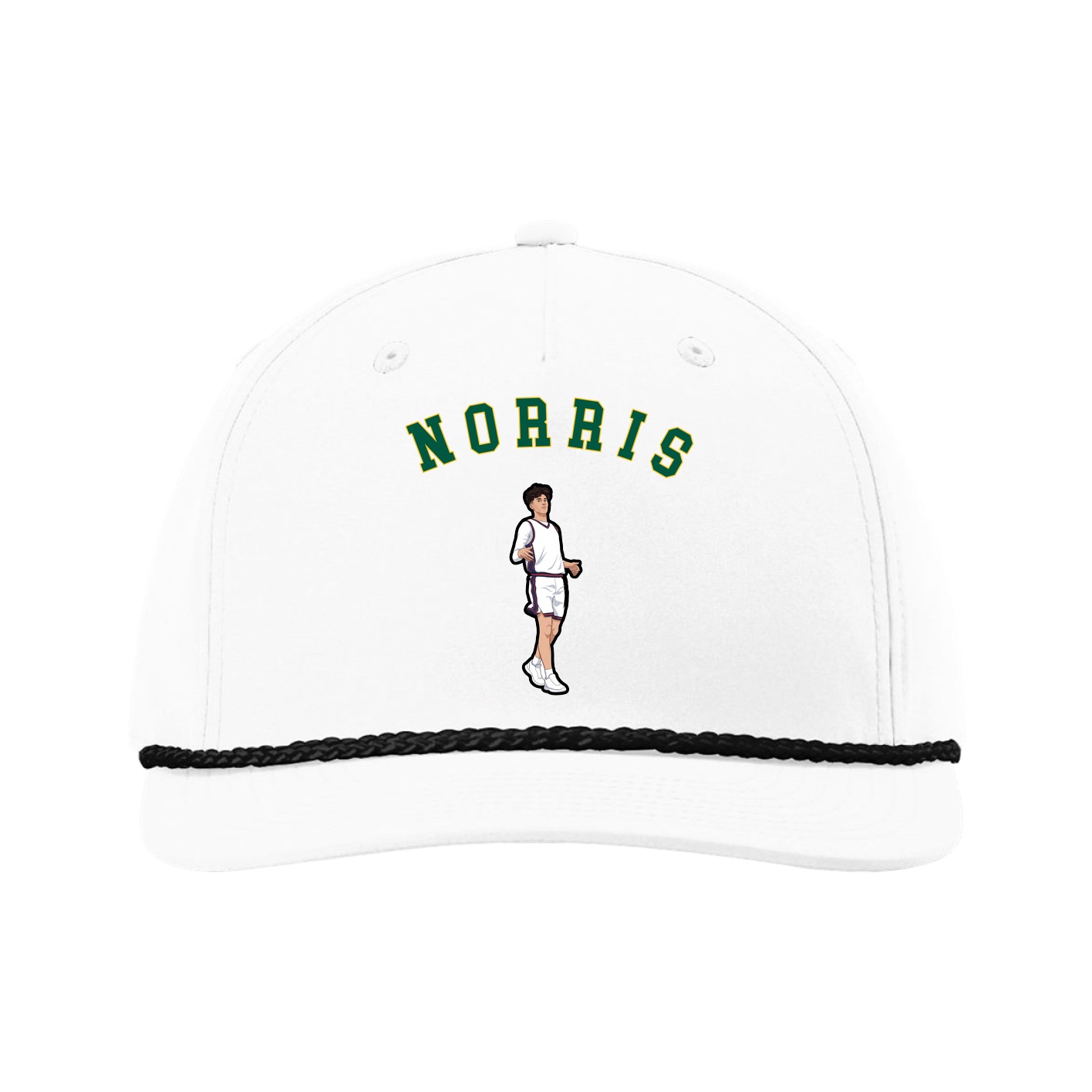 Five-Panel Classic Rope Cap — Shirsey Arch in White