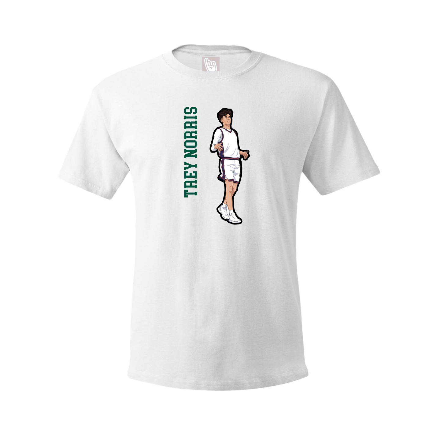 Tee — Name Vertical in White