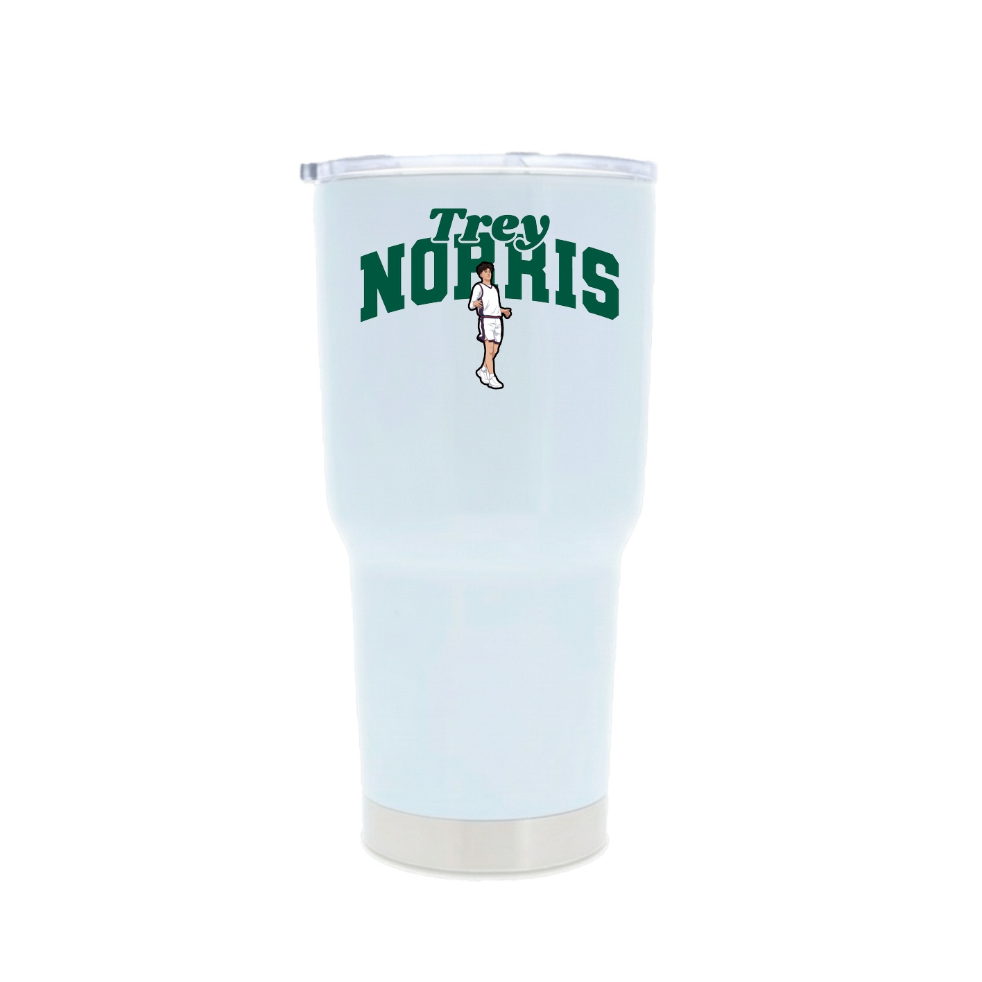 30oz Stainless Steel Tumbler — Signature Arch in White